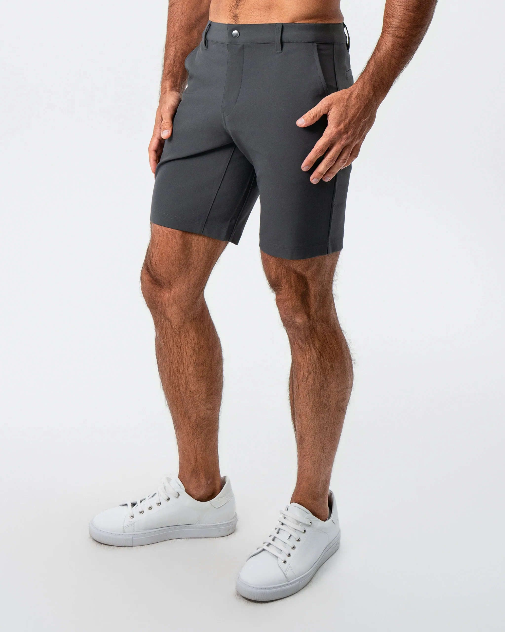 Athletic Fit Shorts - Charcoal - Image 4