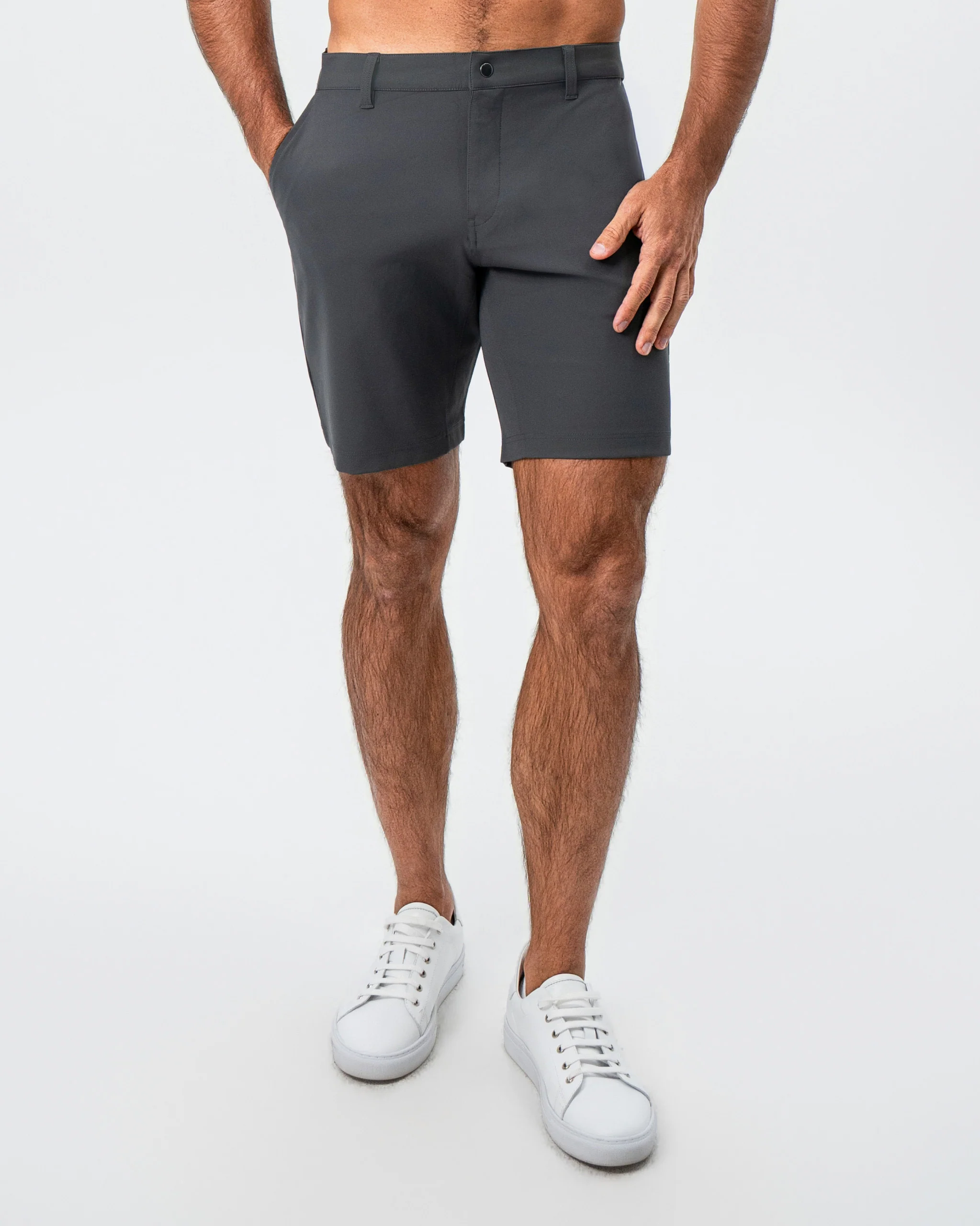 Athletic Fit Shorts - Charcoal - Image 5