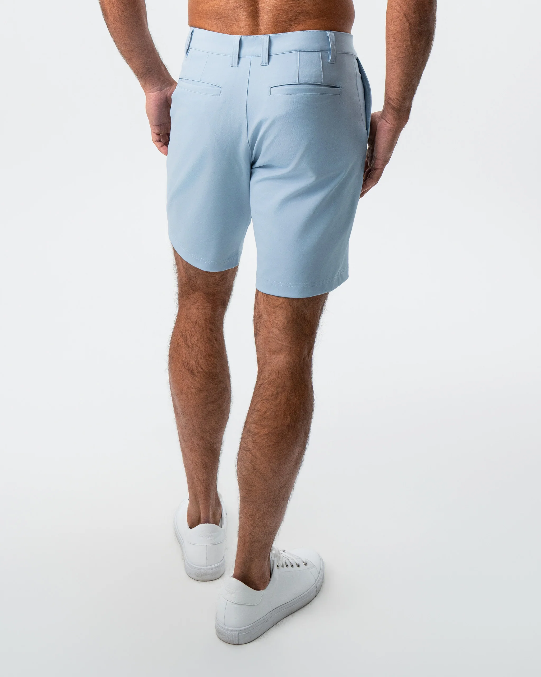 Athletic Fit Shorts - Light Blue - Image 3