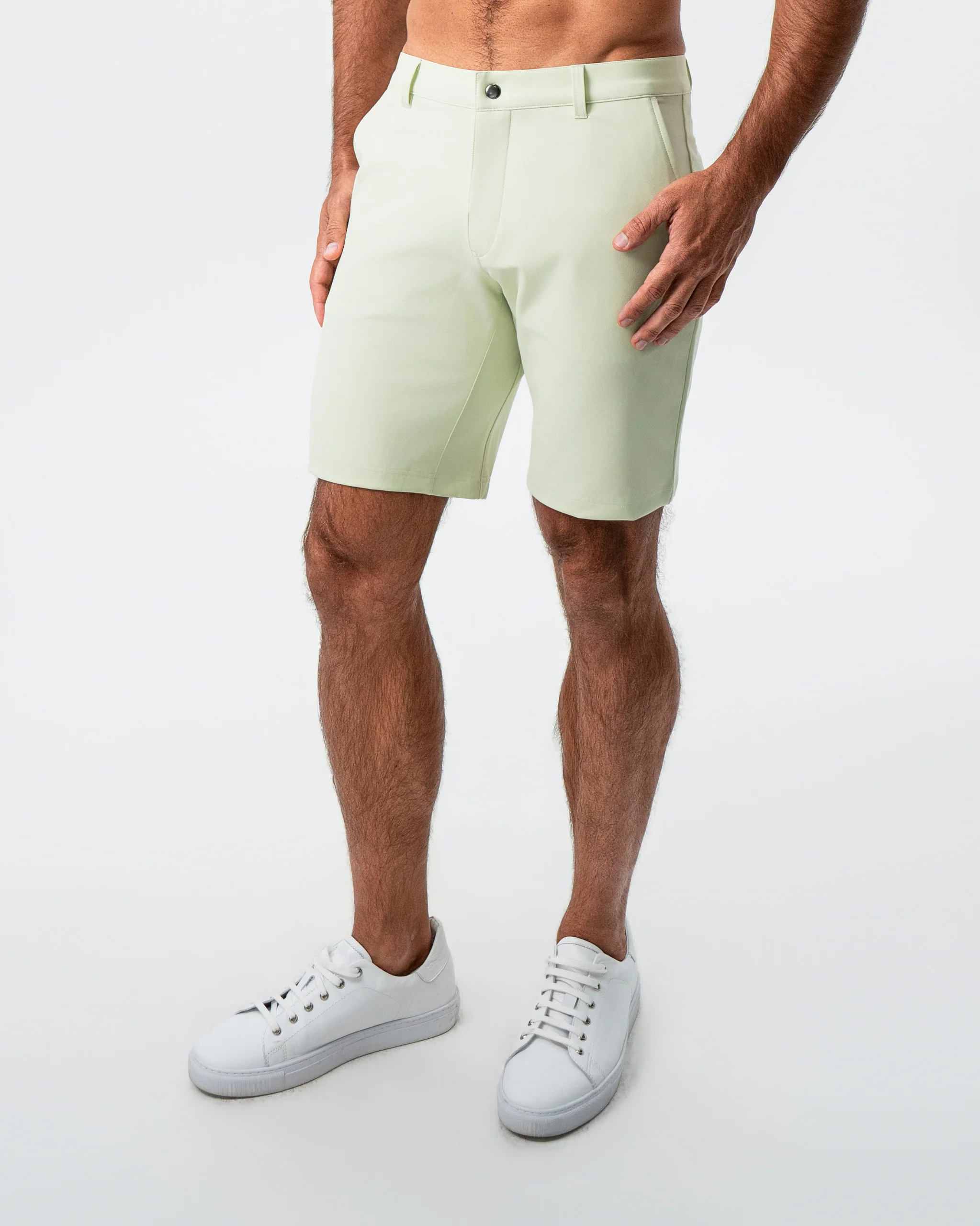 Athletic Fit Shorts - Mint Green - Image 4