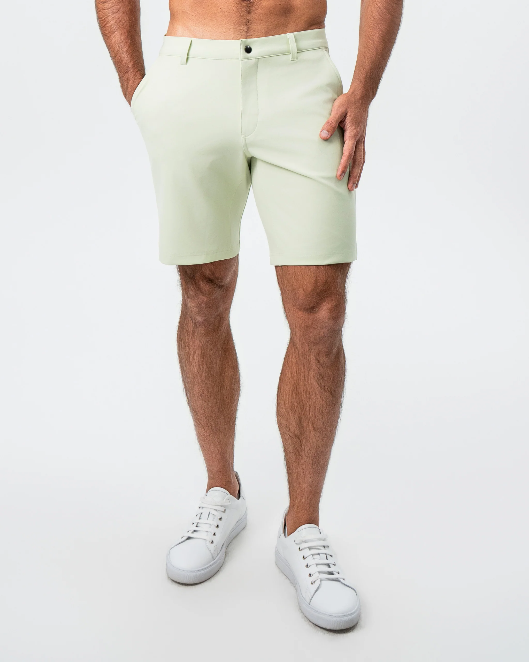 Athletic Fit Shorts - Mint Green - Image 5