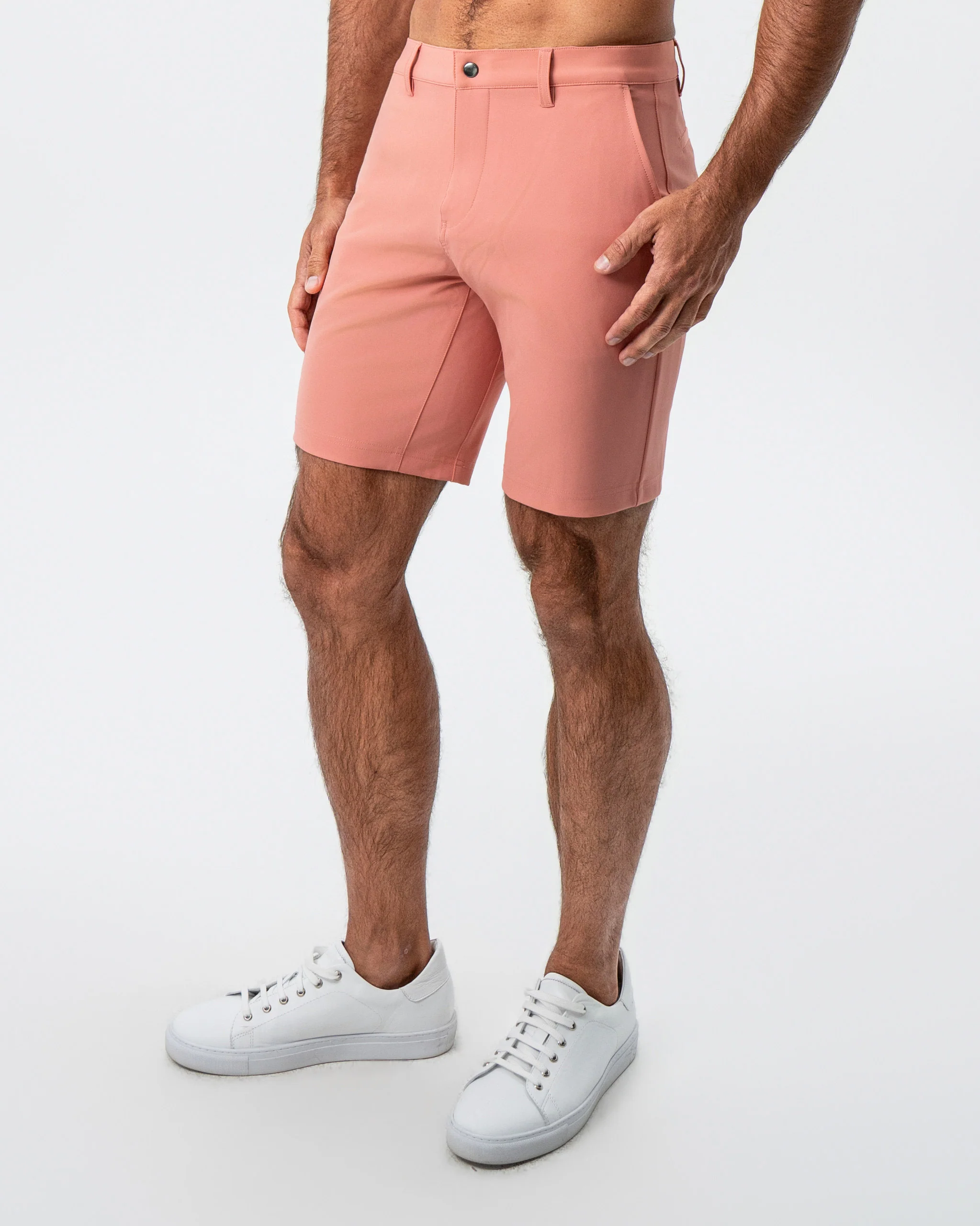 Athletic Fit Shorts - Salmon - Image 4