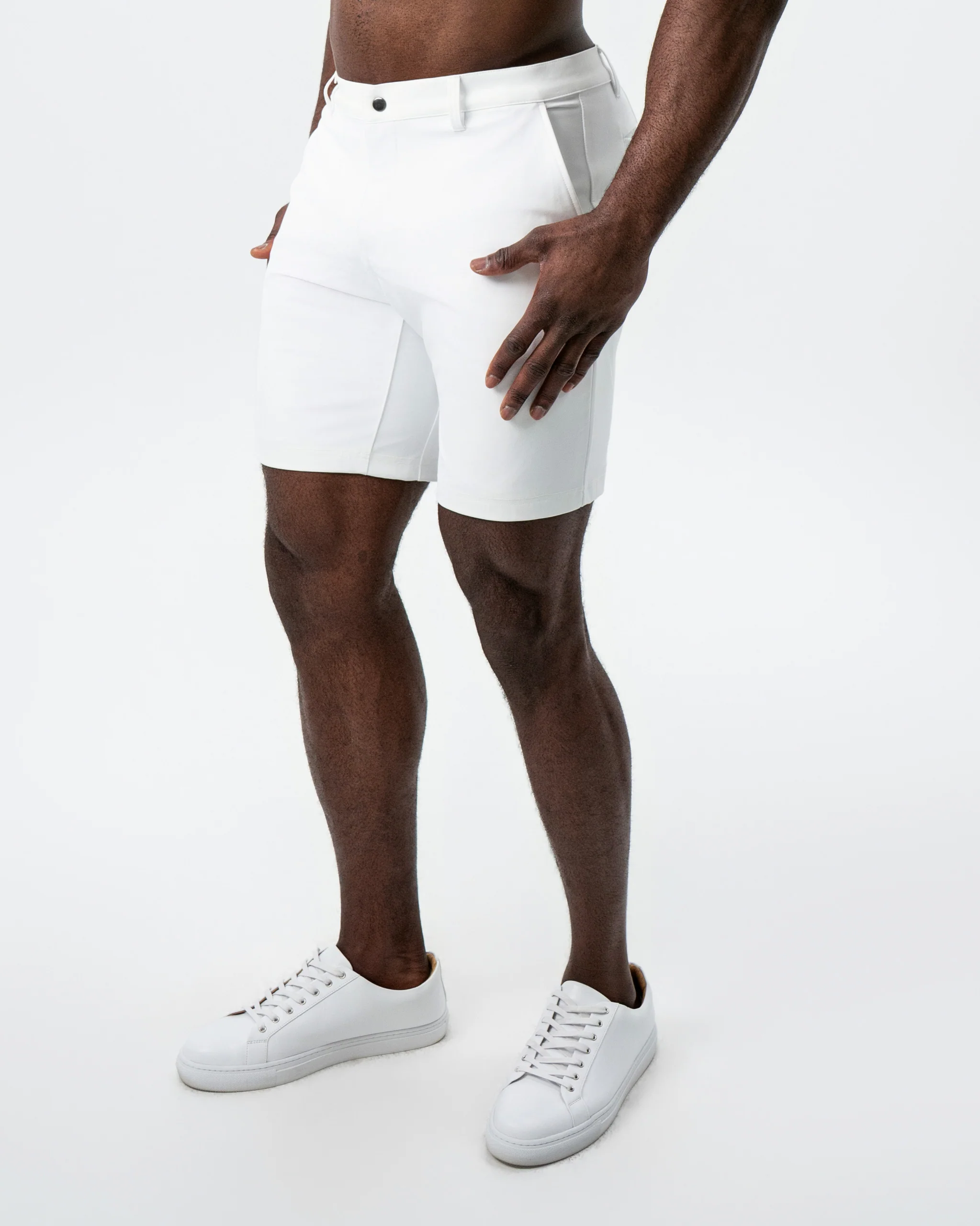 Athletic Fit Shorts - White - Image 4