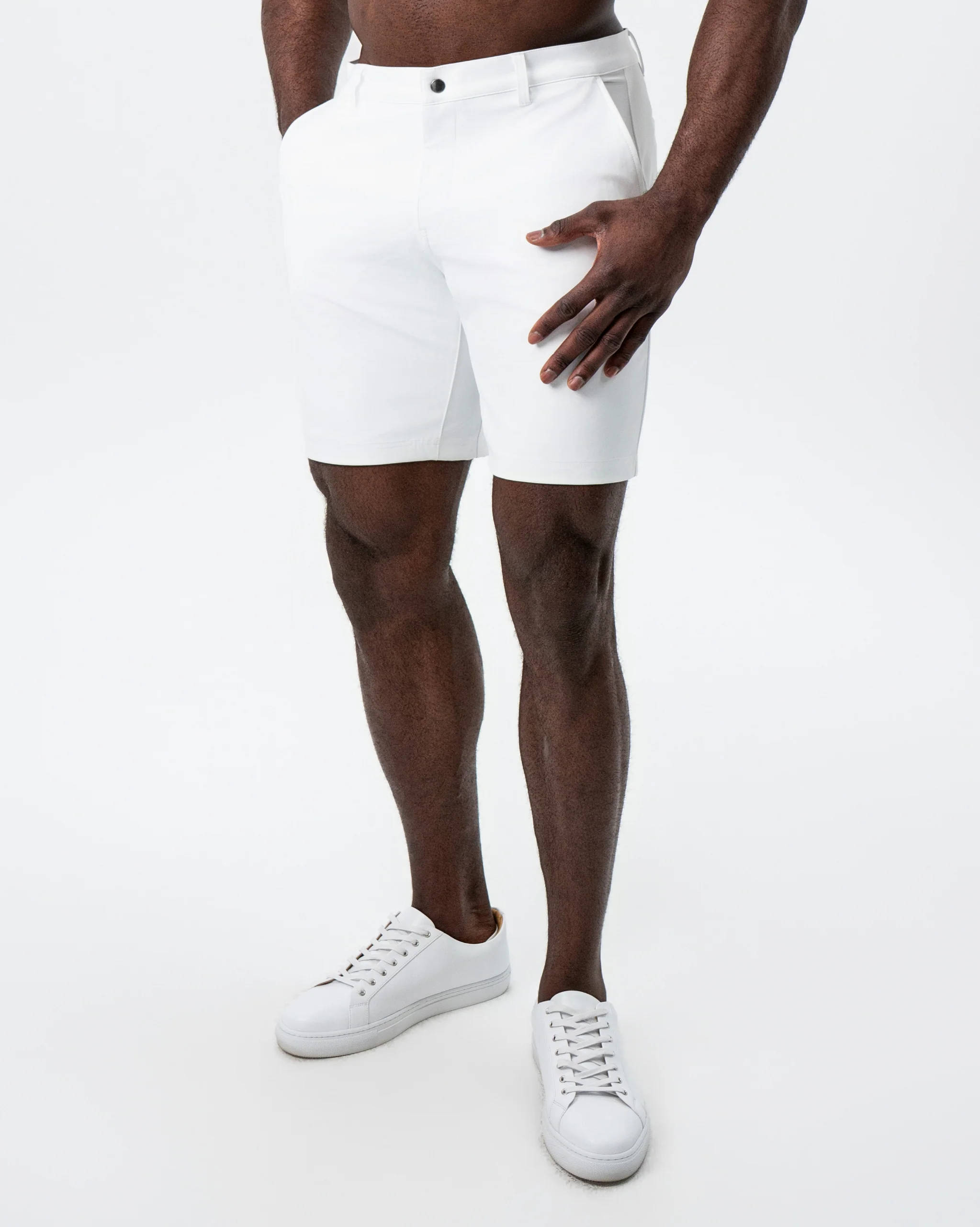 Athletic Fit Shorts - White - Image 5