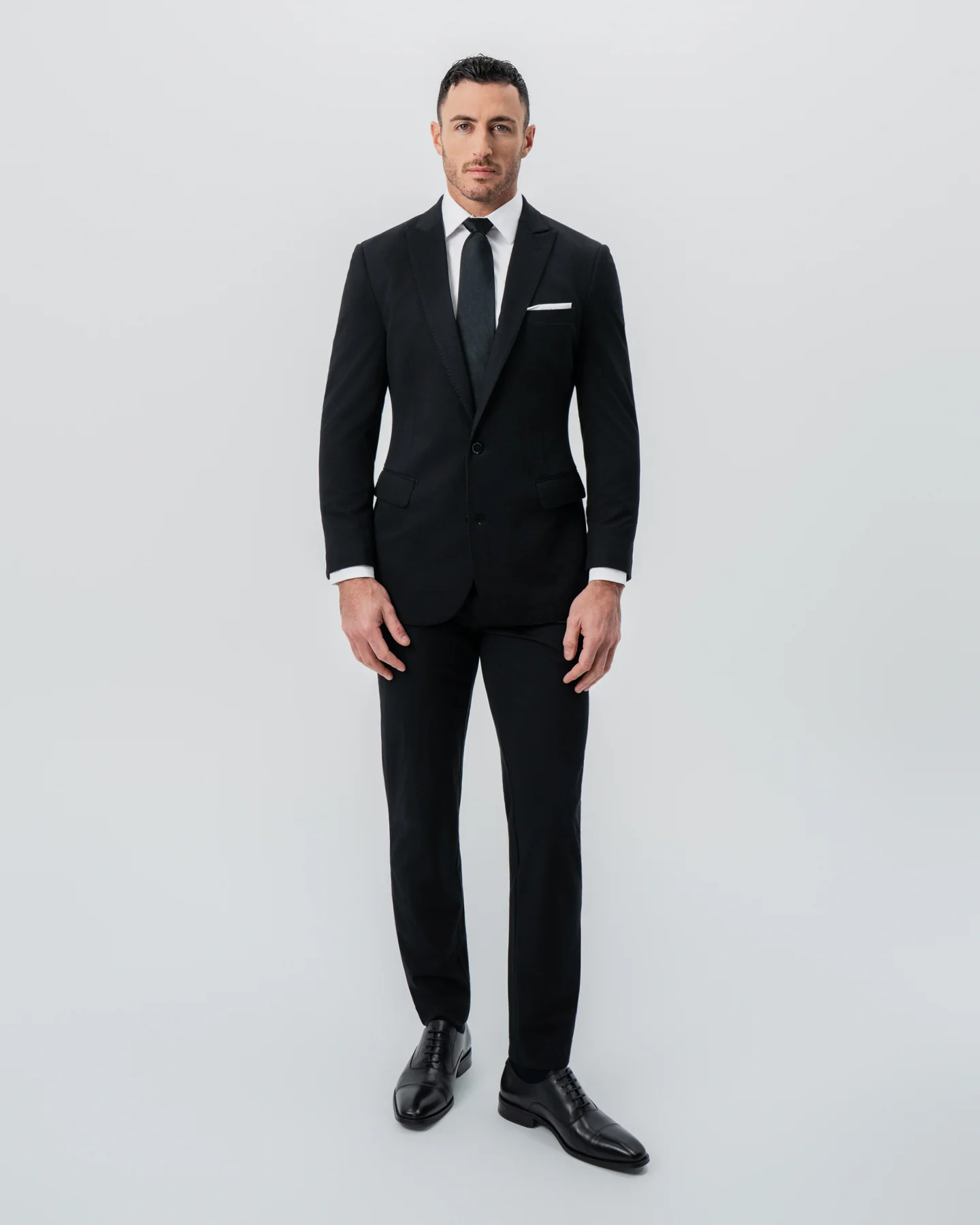 Athletic Fit Stretch Blazer - Black - Pick Stitch - Image 5