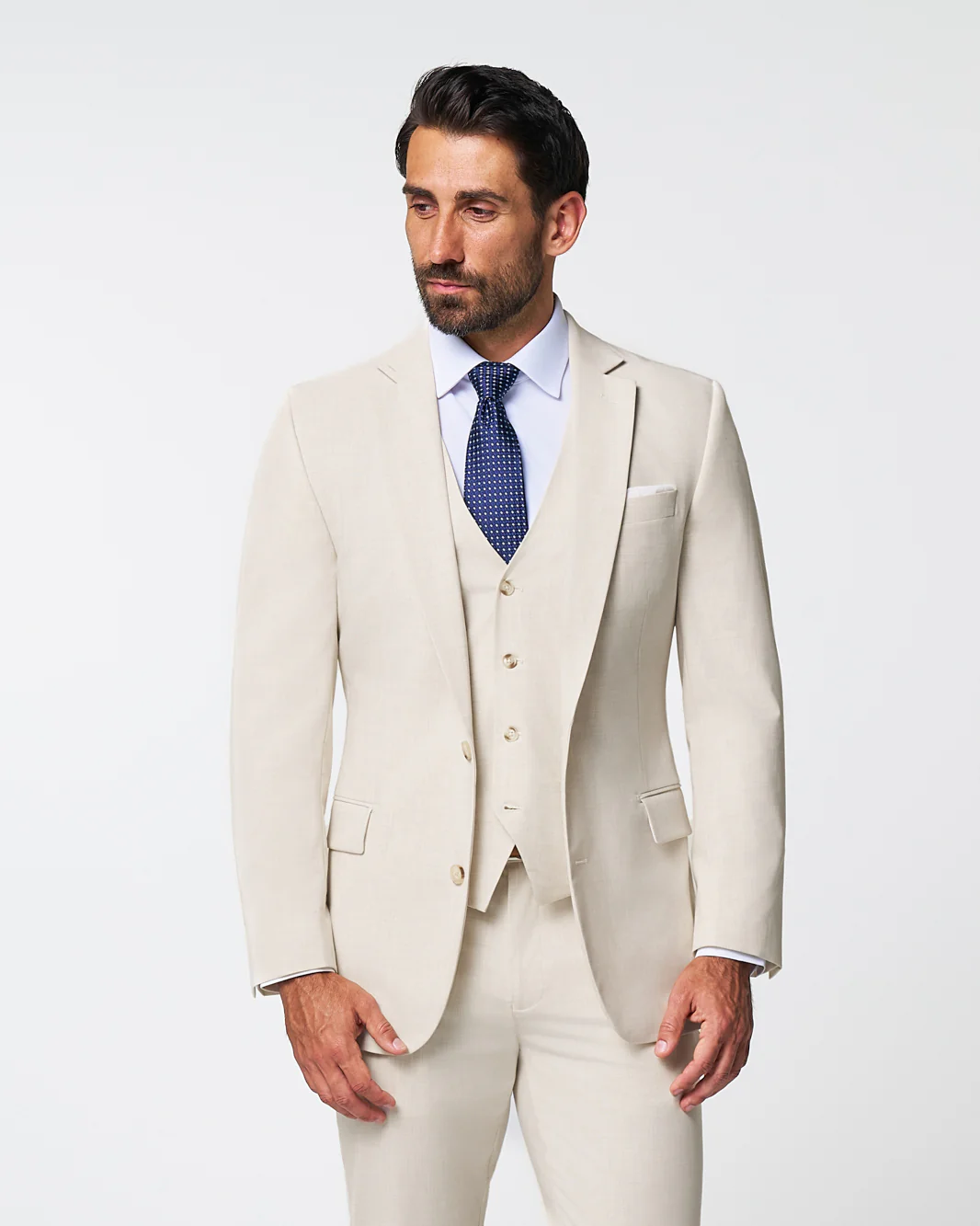Athletic Fit Stretch Blazer - Lightweight Heathered Bamboo - Image 5