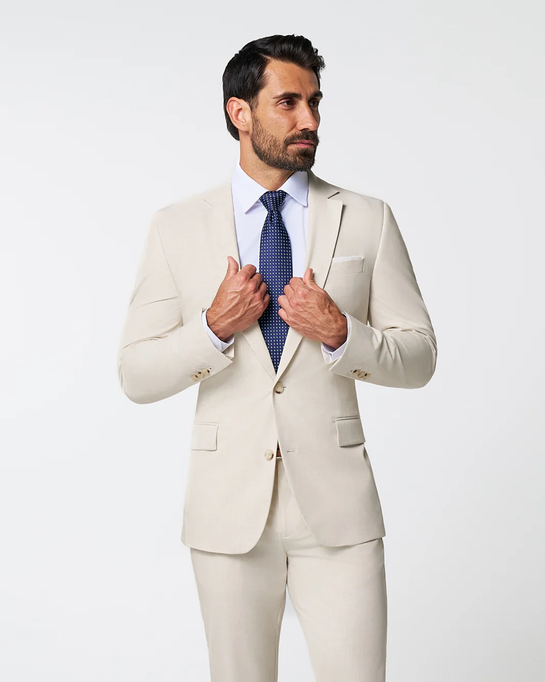 Athletic Fit Stretch Blazer - Lightweight Heathered Bamboo - Image 6