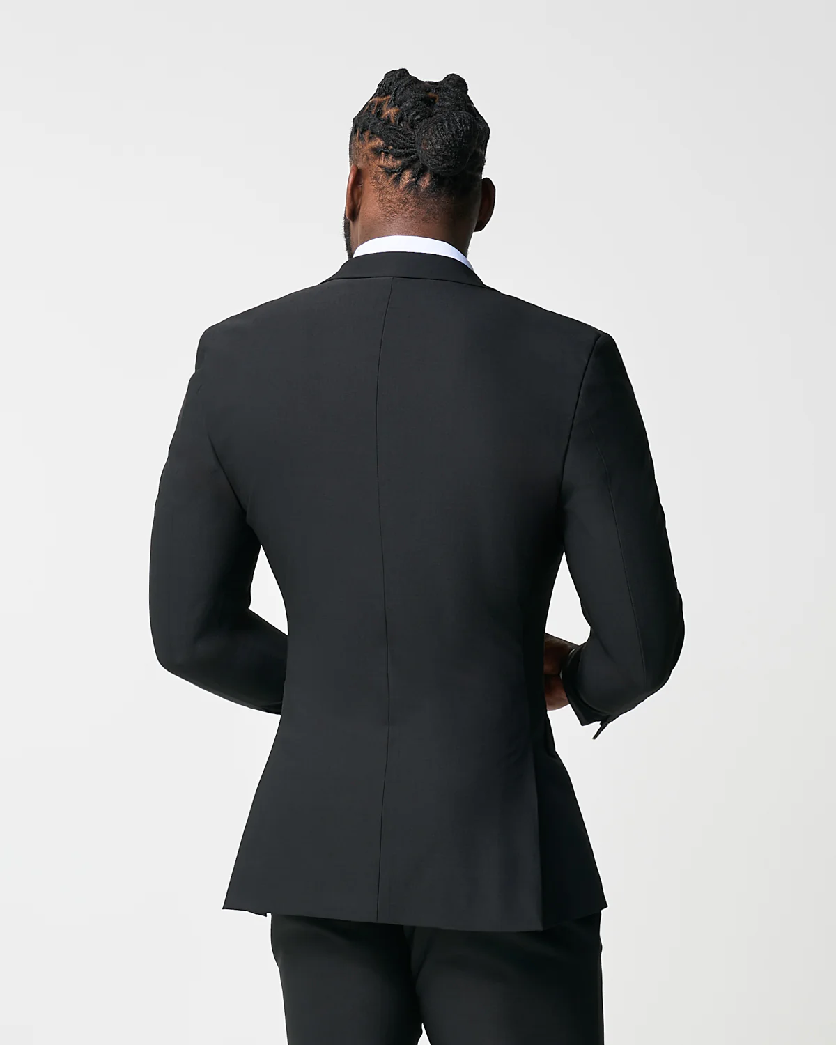 Athletic Fit Stretch Blazer - Heathered Black - Image 4