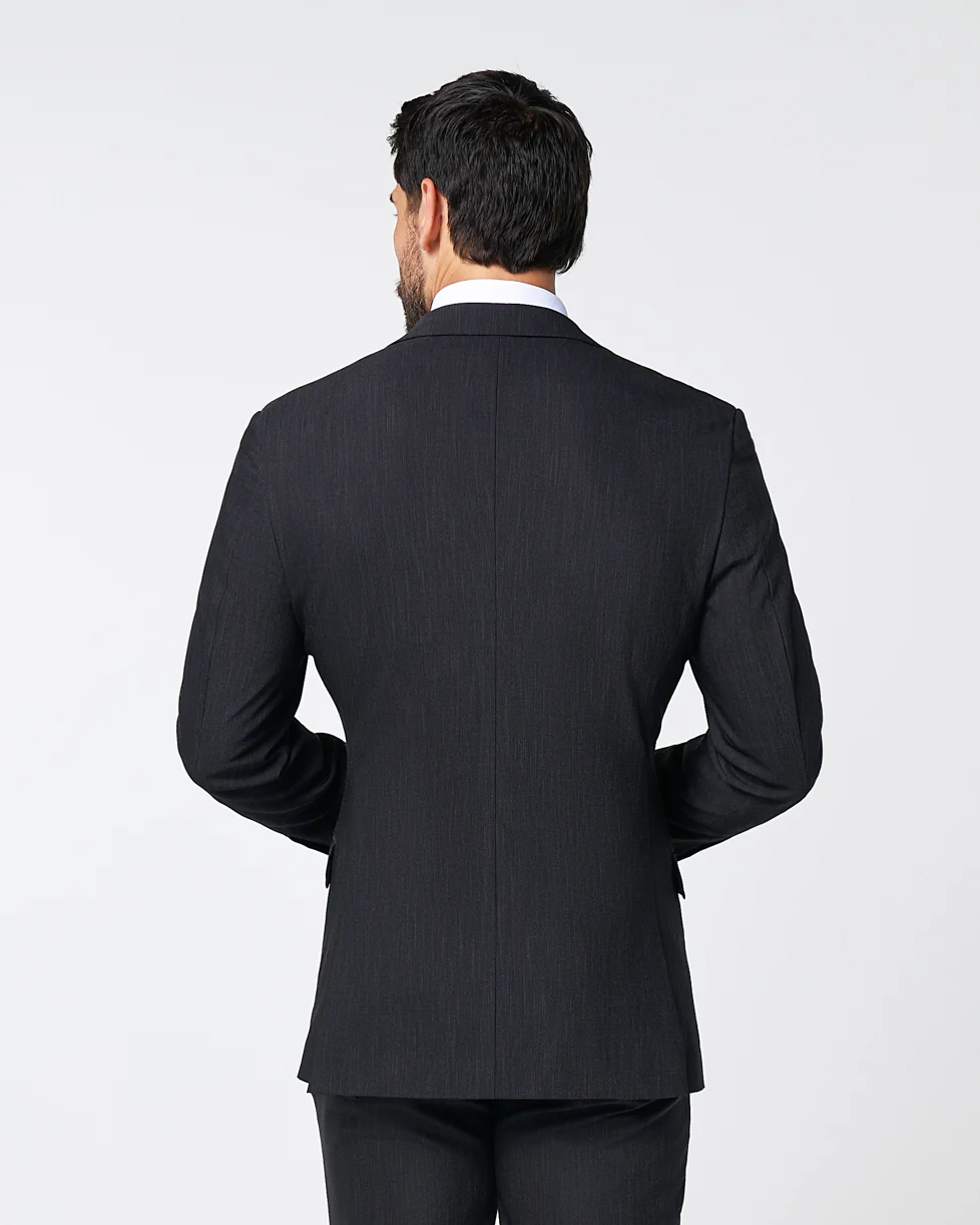 Athletic Fit Stretch Blazer - Heathered Charcoal - Image 4