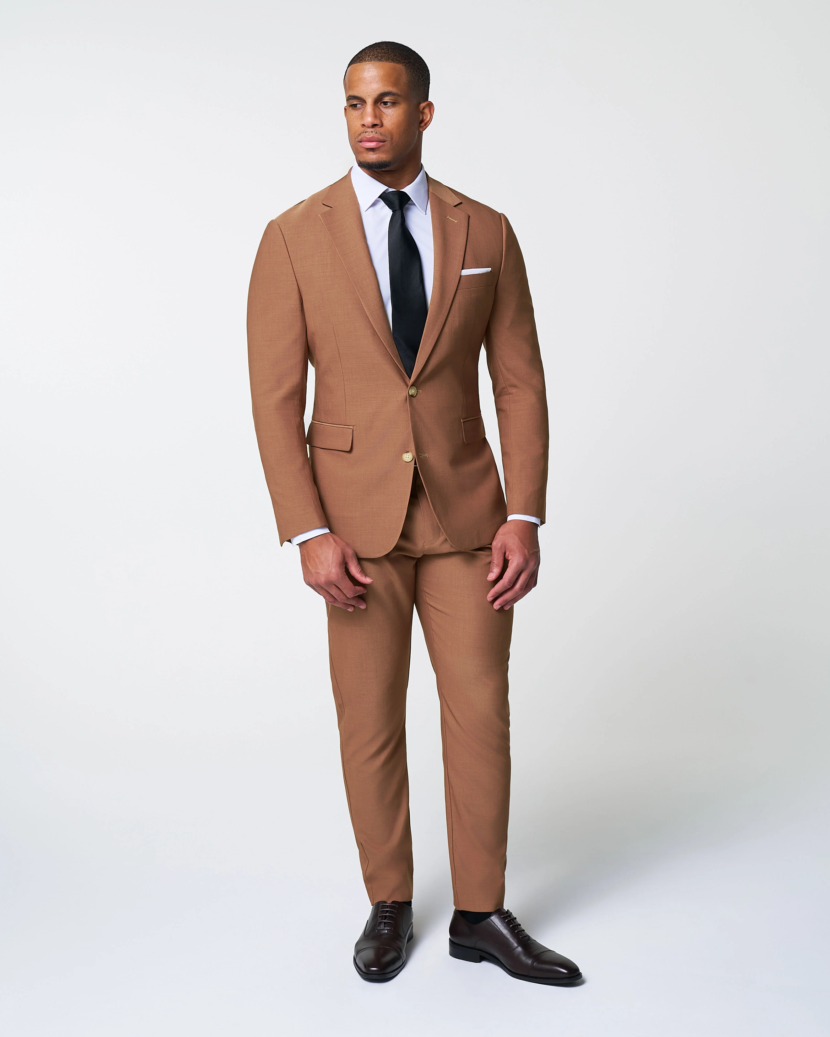 Athletic Fit Stretch Blazer - Heathered Copper - Image 4
