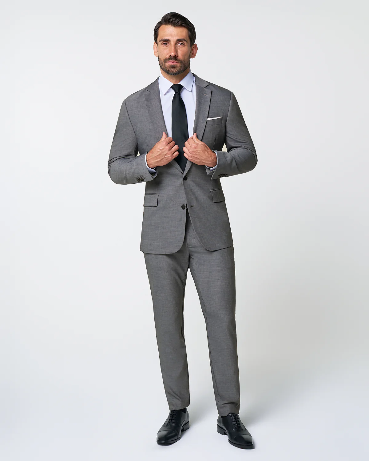 Athletic Fit Stretch Blazer - Heathered Grey - Image 8