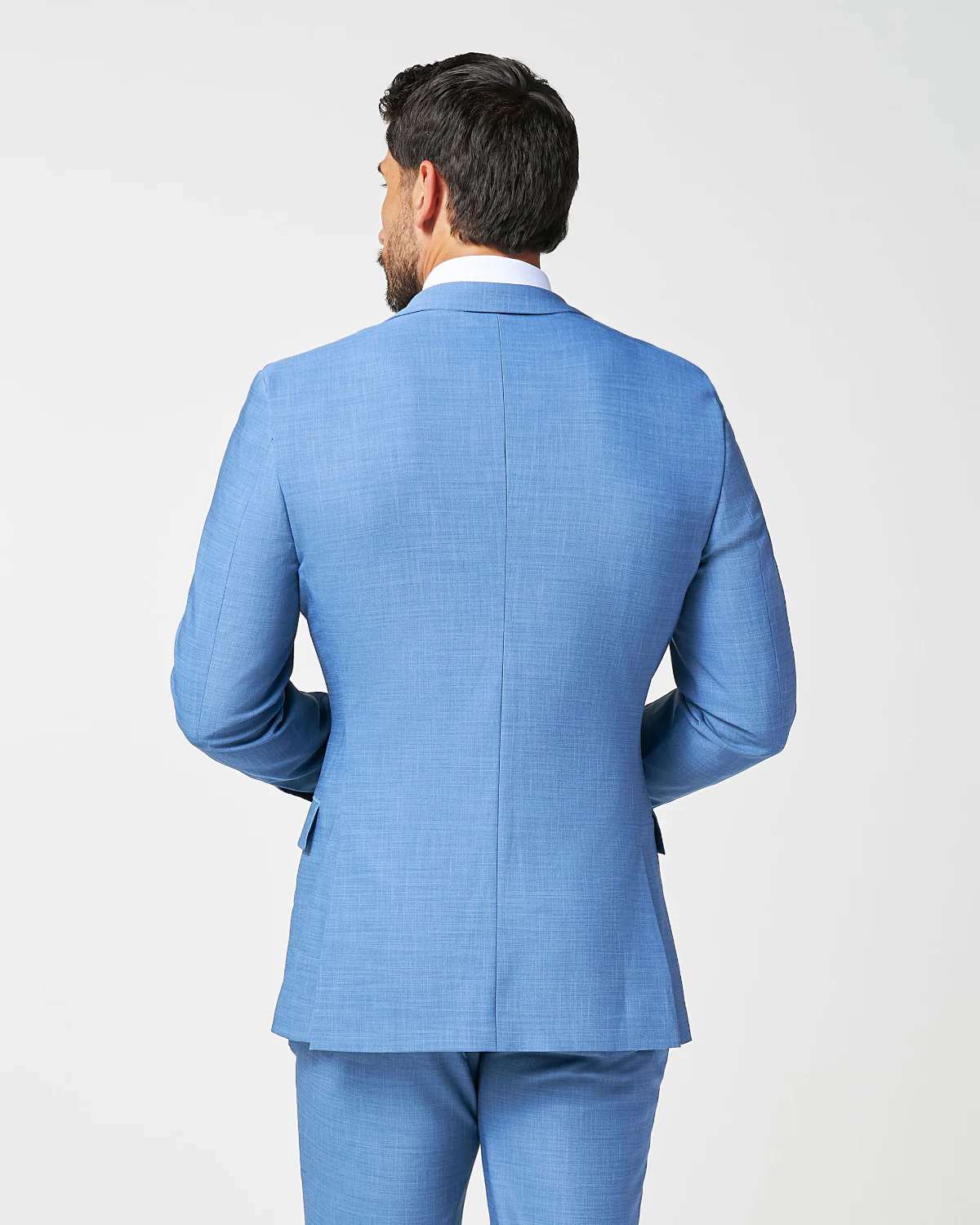 Athletic Fit Stretch Blazer - Heathered Light Blue - Image 4