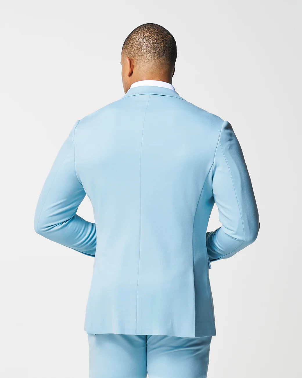 Athletic Fit Stretch Blazer - Solid Cool Blue - Image 2