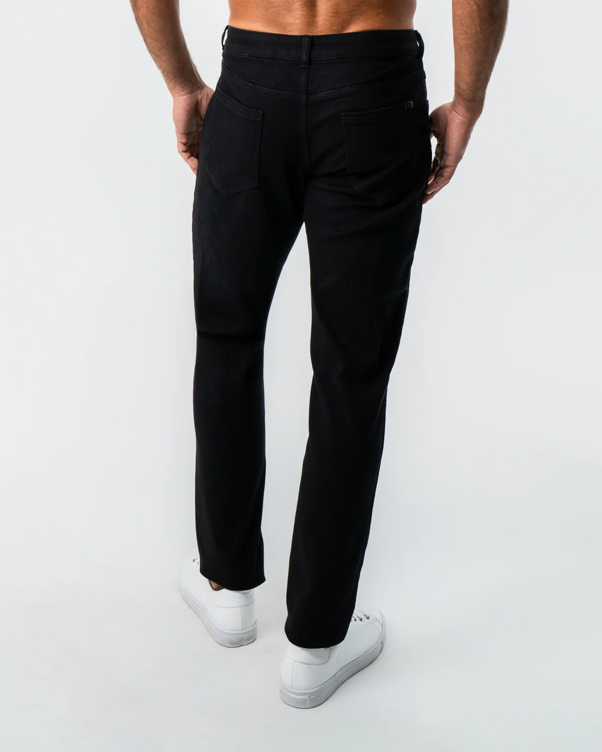 Athletic Fit Stretch Jeans - Black - Image 3