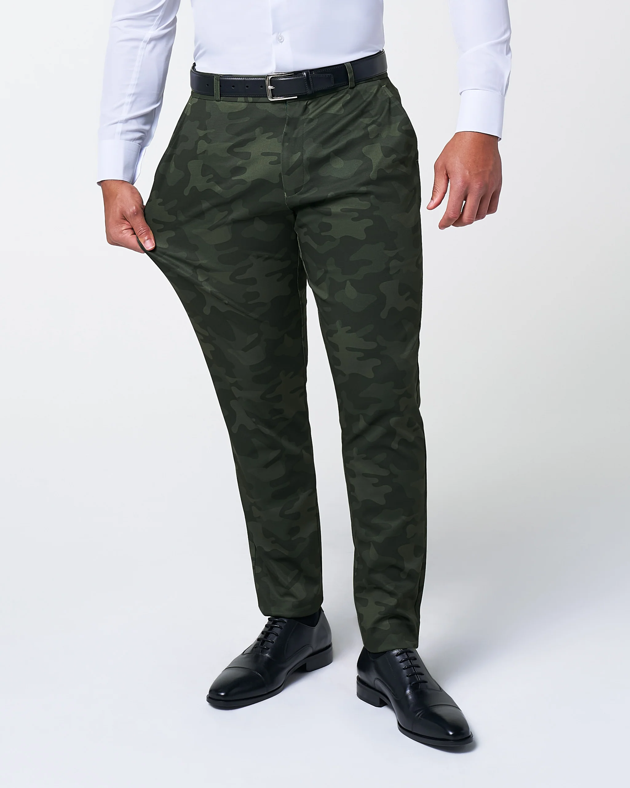 Athletic Fit Stretch Suit - Hunter Green Camo - Image 5