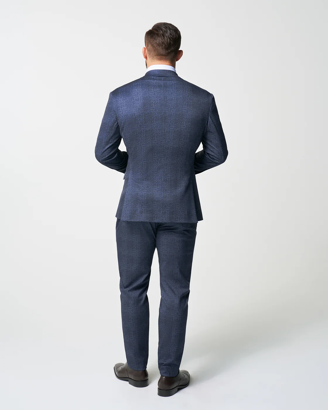 Athletic Fit Stretch Suit - Independence Blue Big Plaid - Image 4