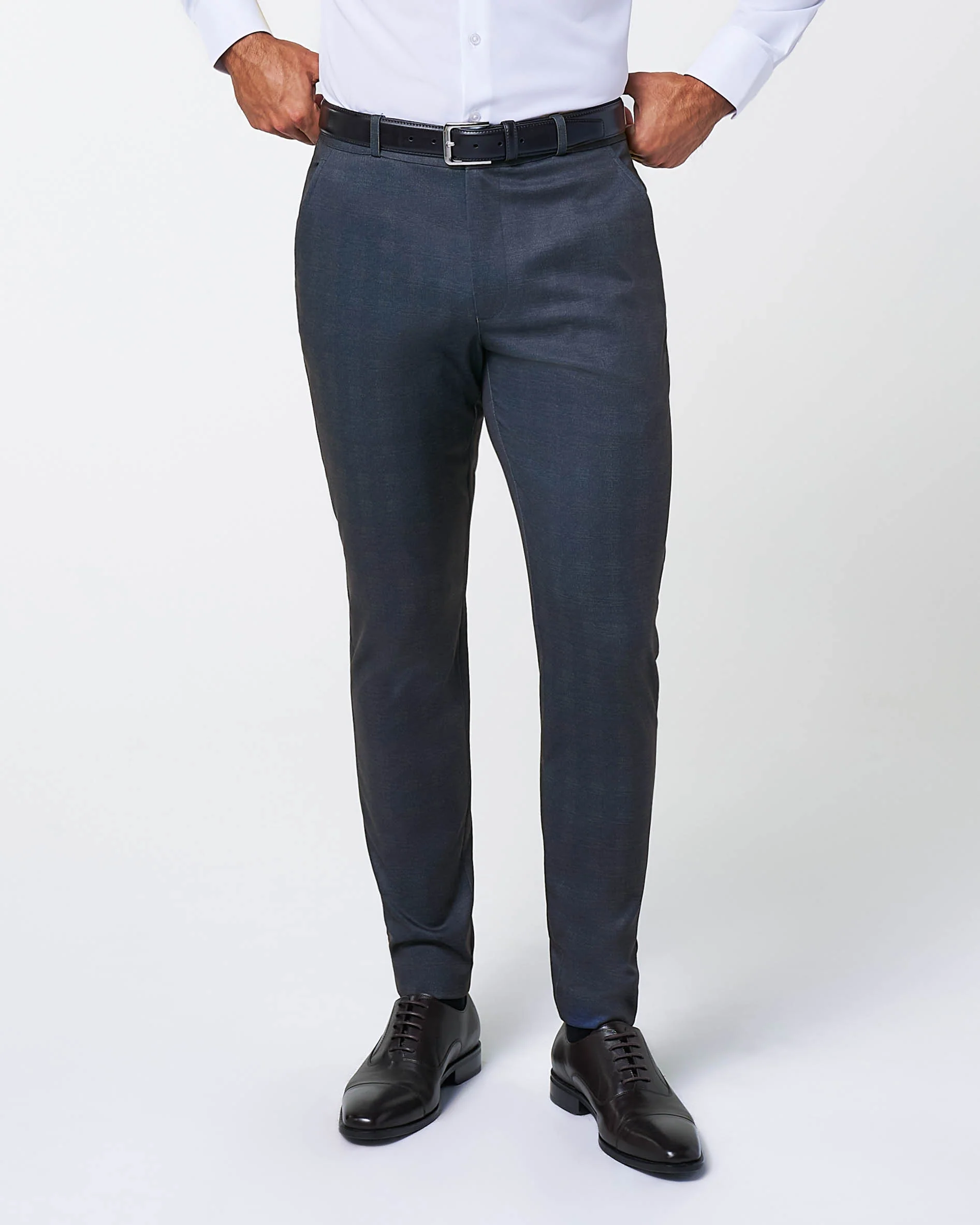 Athletic Fit Stretch Suit - Midnight Navy Plaid - Image 5