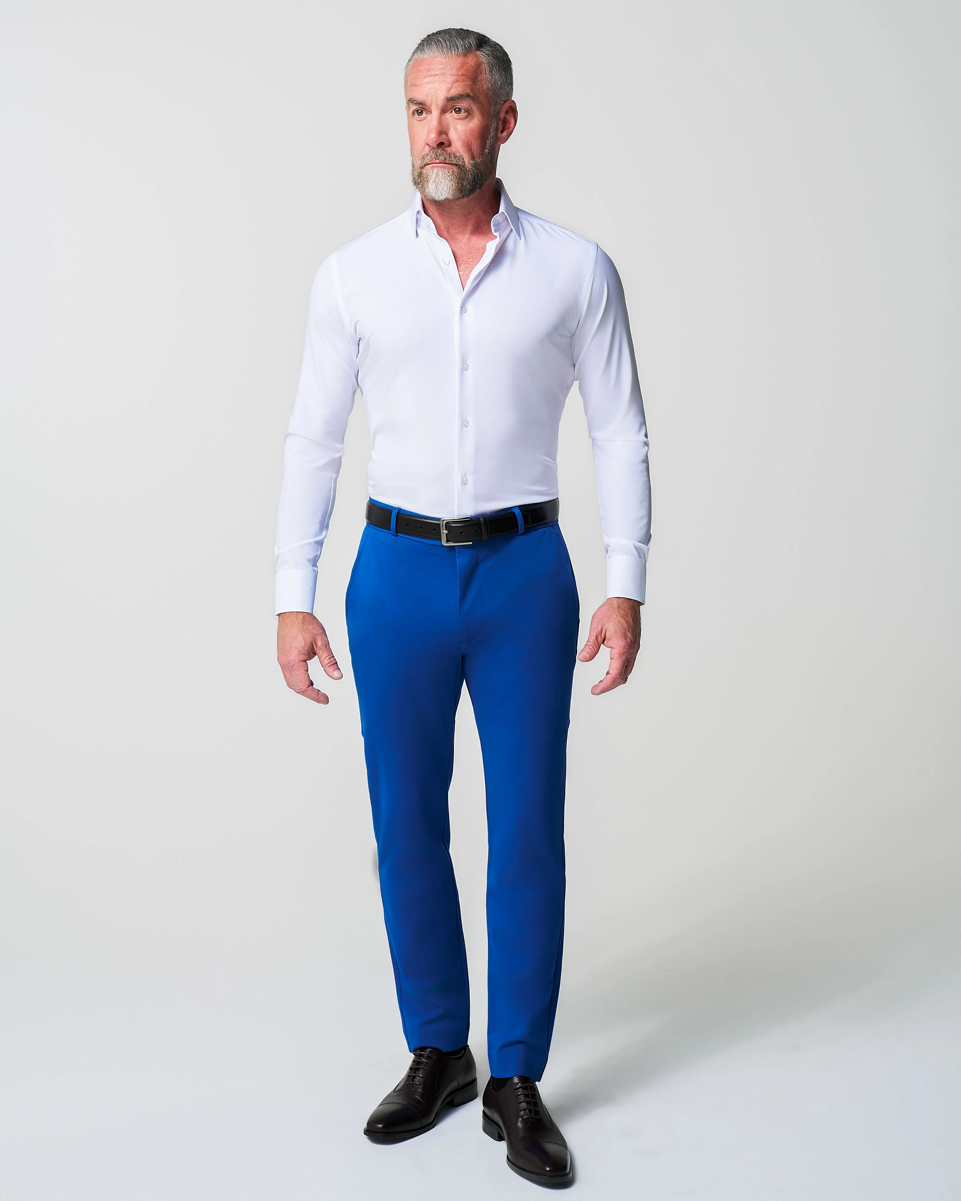 Athletic Fit Stretch Suit - Solid Royal Blue - Image 5