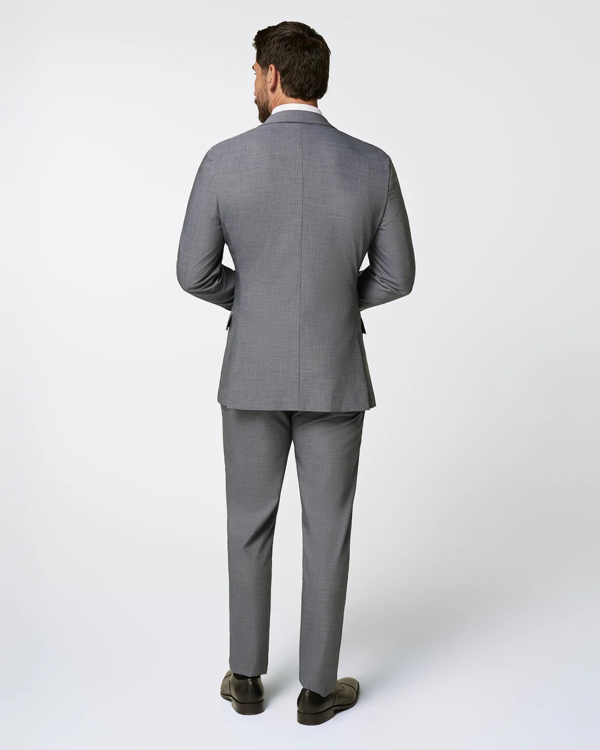 Athletic Fit Stretch Suit - Heathered Grey - Image 4
