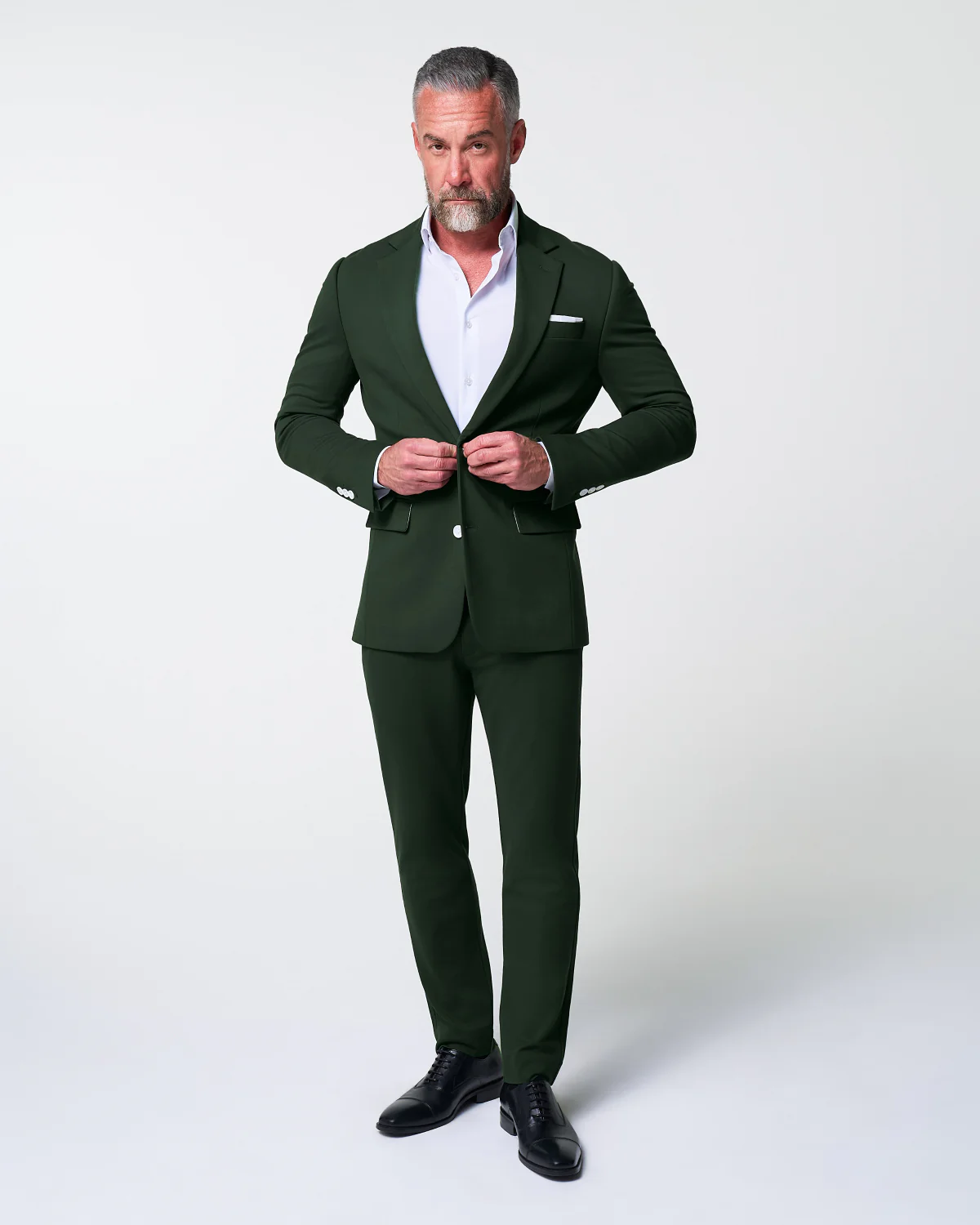 Athletic Fit Stretch Suit - Solid Pine