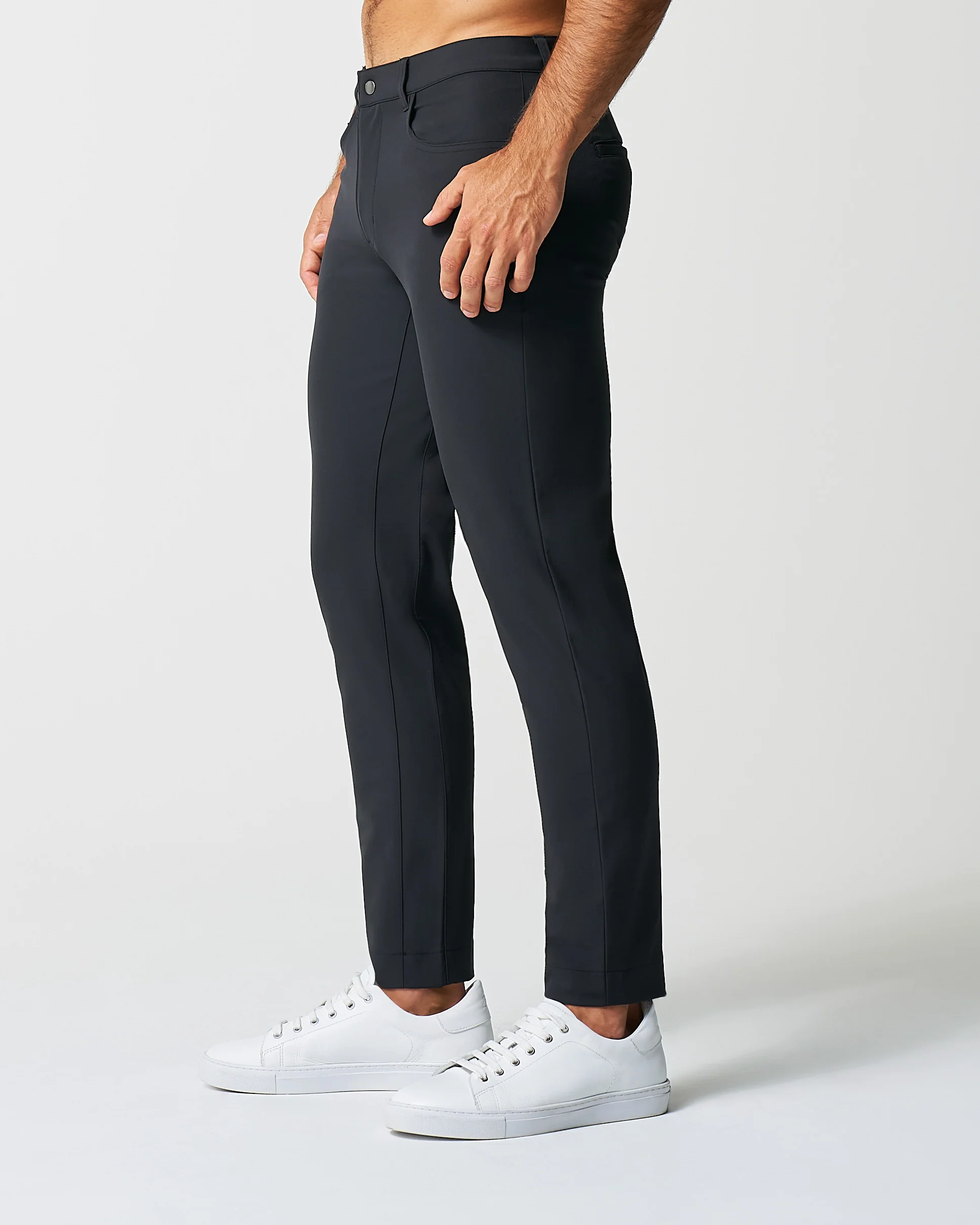 Athletic Fit Stretch Tech Chino - Black - Image 5