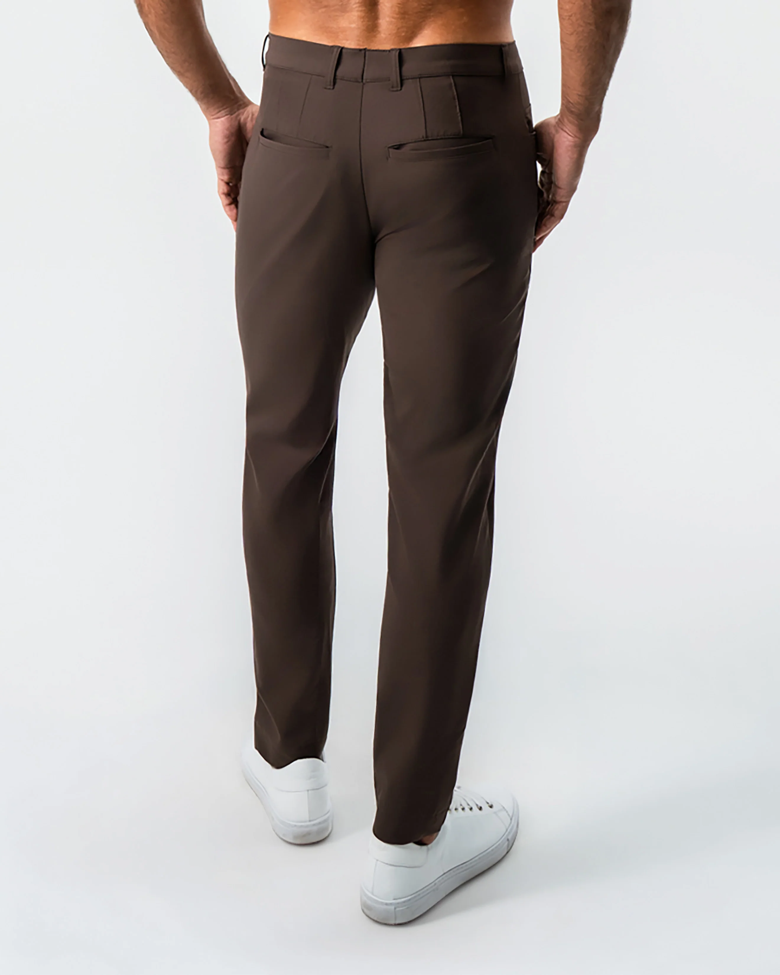 Athletic Fit Stretch Tech Chino - Brown - Image 4