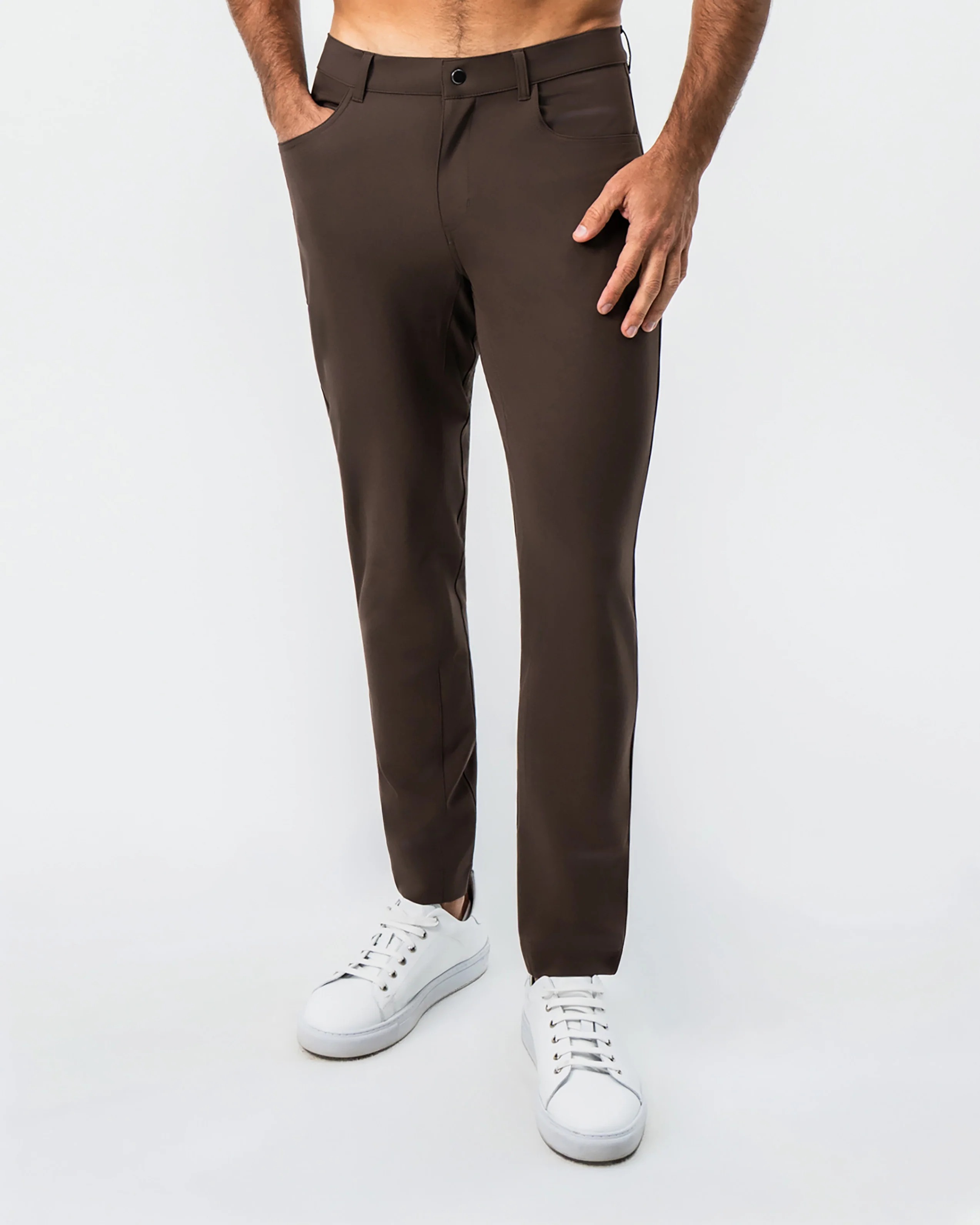 Athletic Fit Stretch Tech Chino - Brown - Image 5