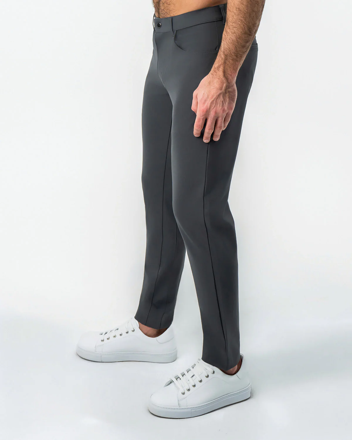 Athletic Fit Stretch Tech Chino - Charcoal - Image 4