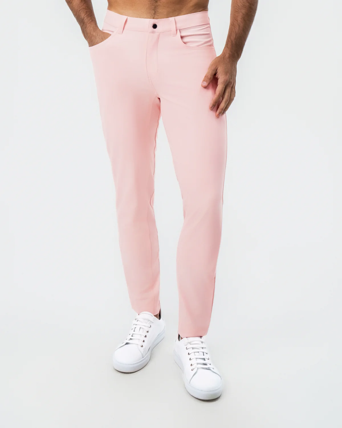 Athletic Fit Stretch Tech Chino - Coral Pink - Image 5