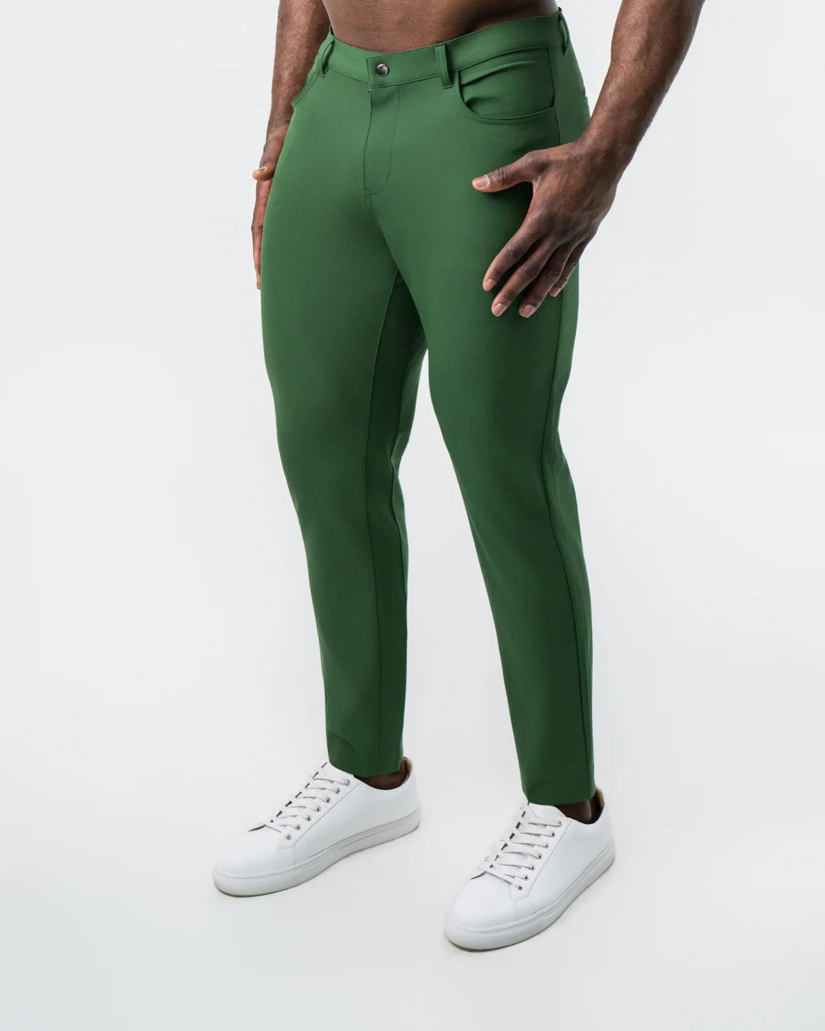 Athletic Fit Stretch Tech Chino - Hunter Green - Image 4