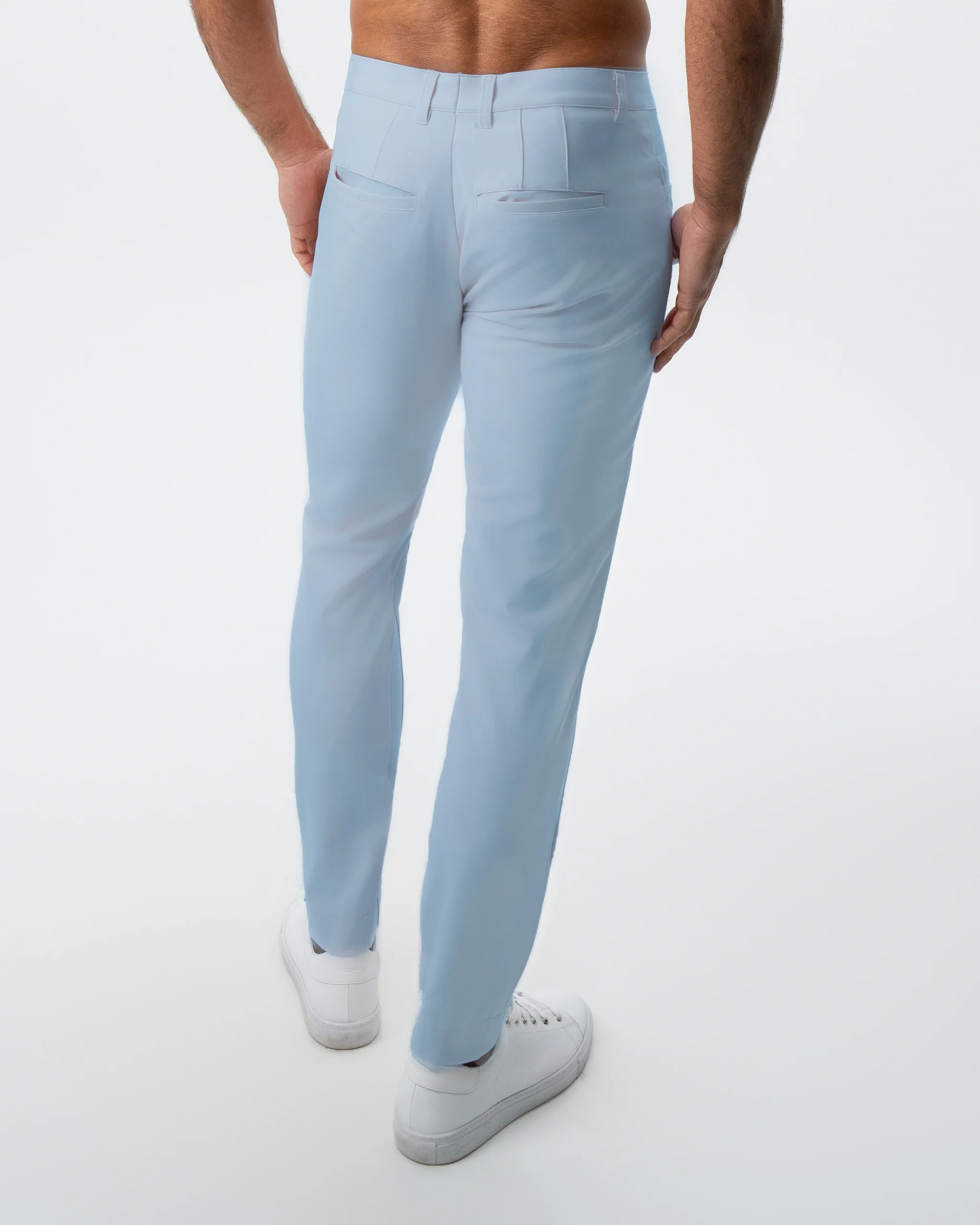Athletic Fit Stretch Tech Chino - Light Blue - Image 3