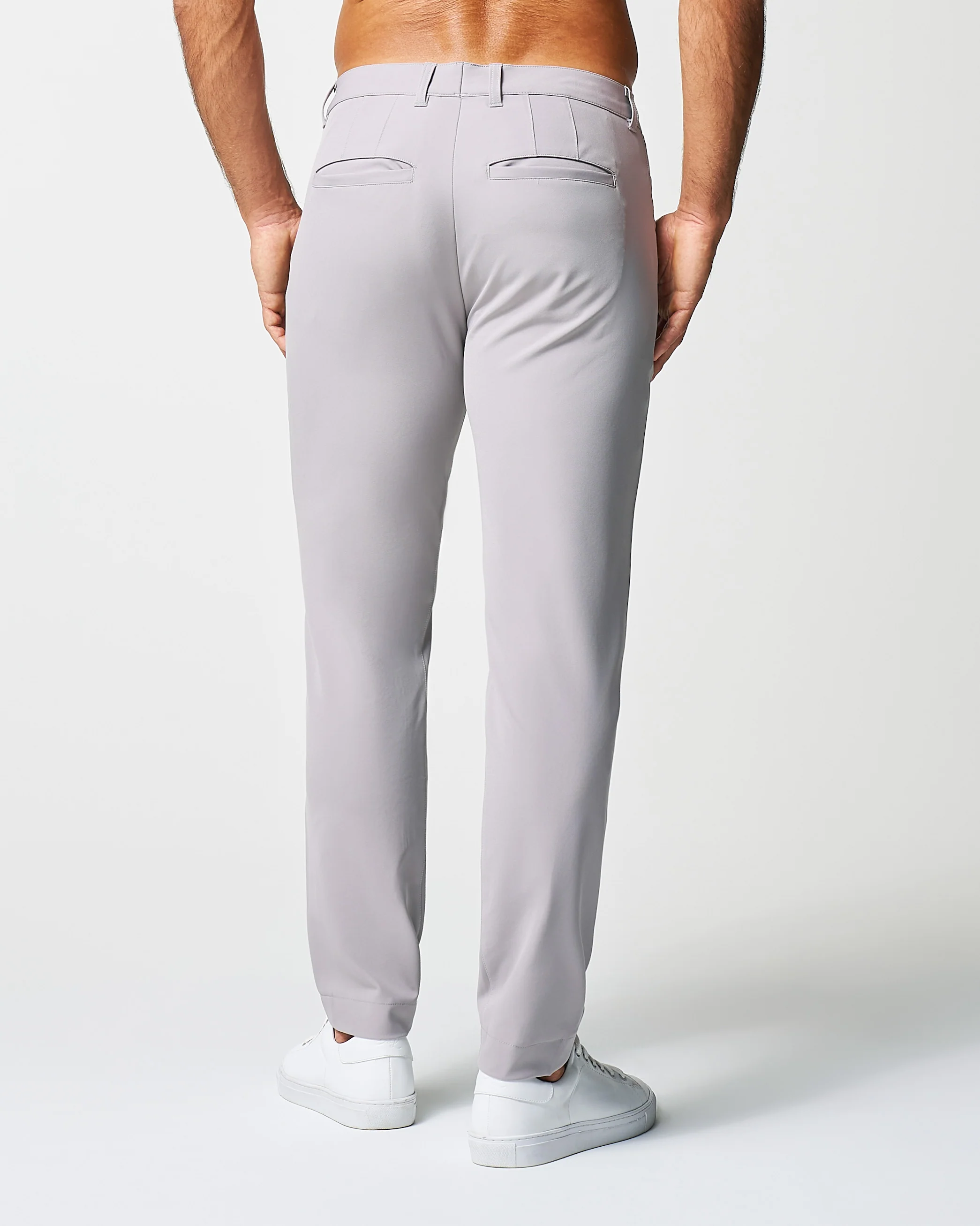 Athletic Fit Stretch Tech Chino - Light Grey - Image 4