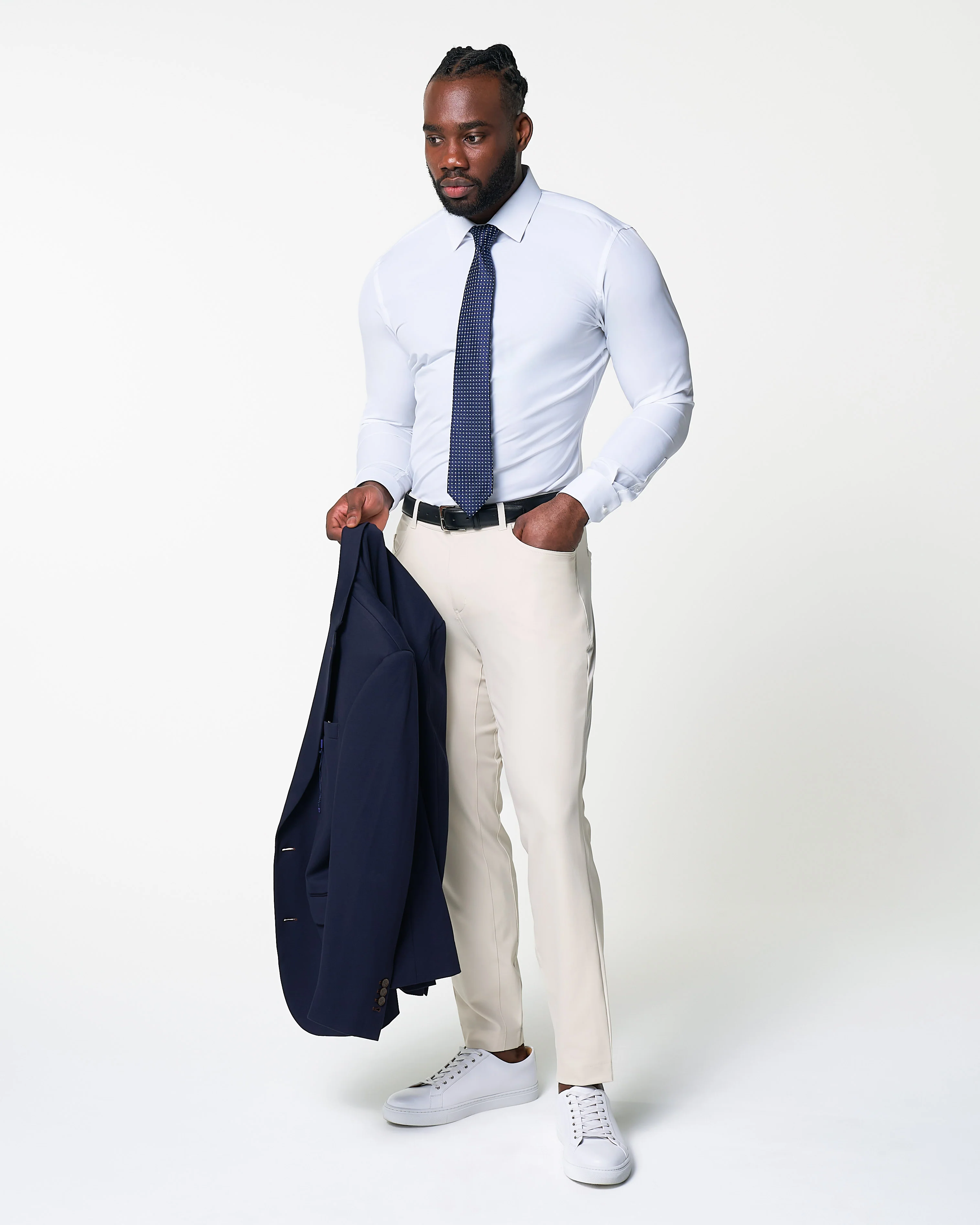 Athletic Fit Stretch Tech Chino - Light Khaki - Image 5