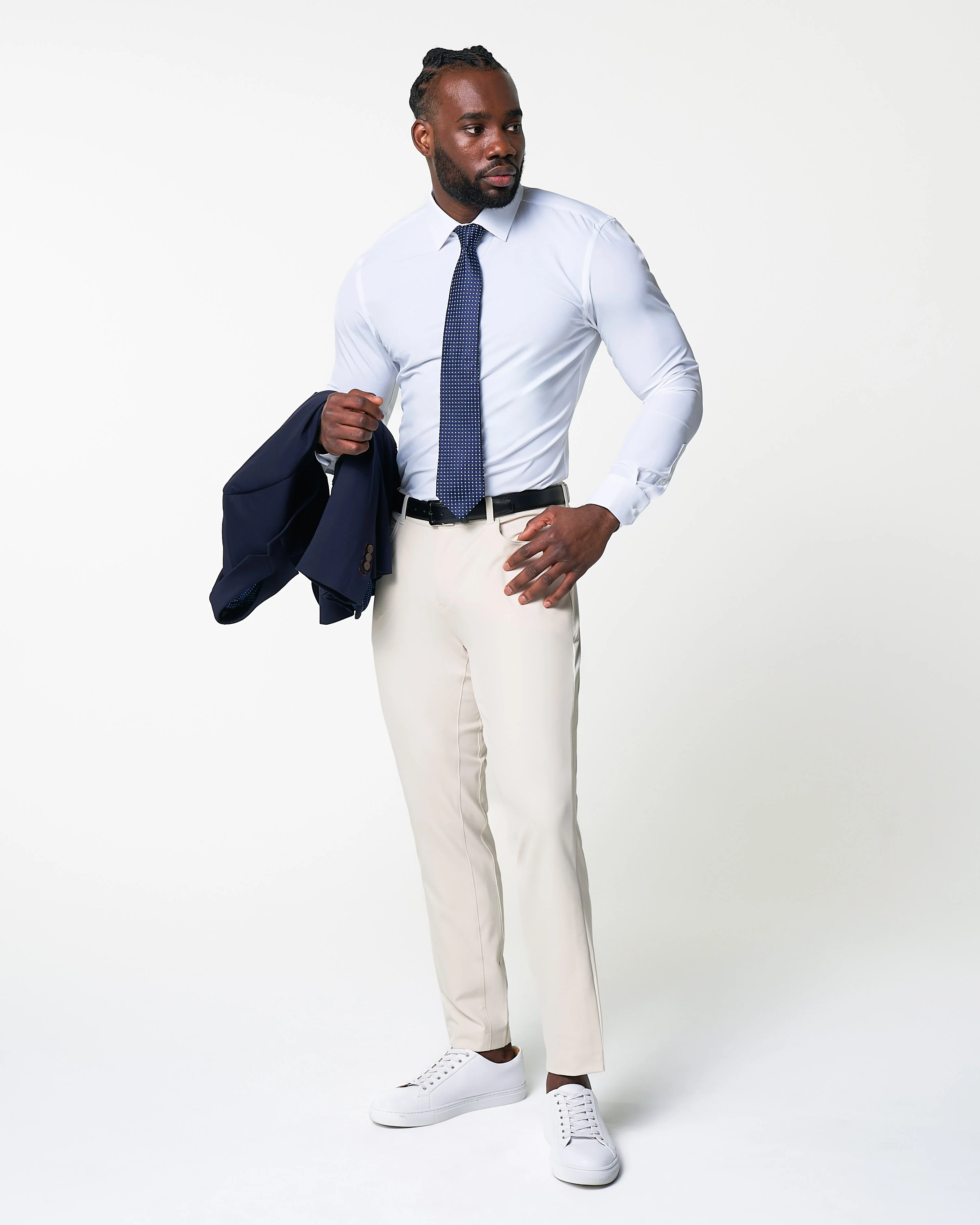 Athletic Fit Stretch Tech Chino - Light Khaki - Image 6