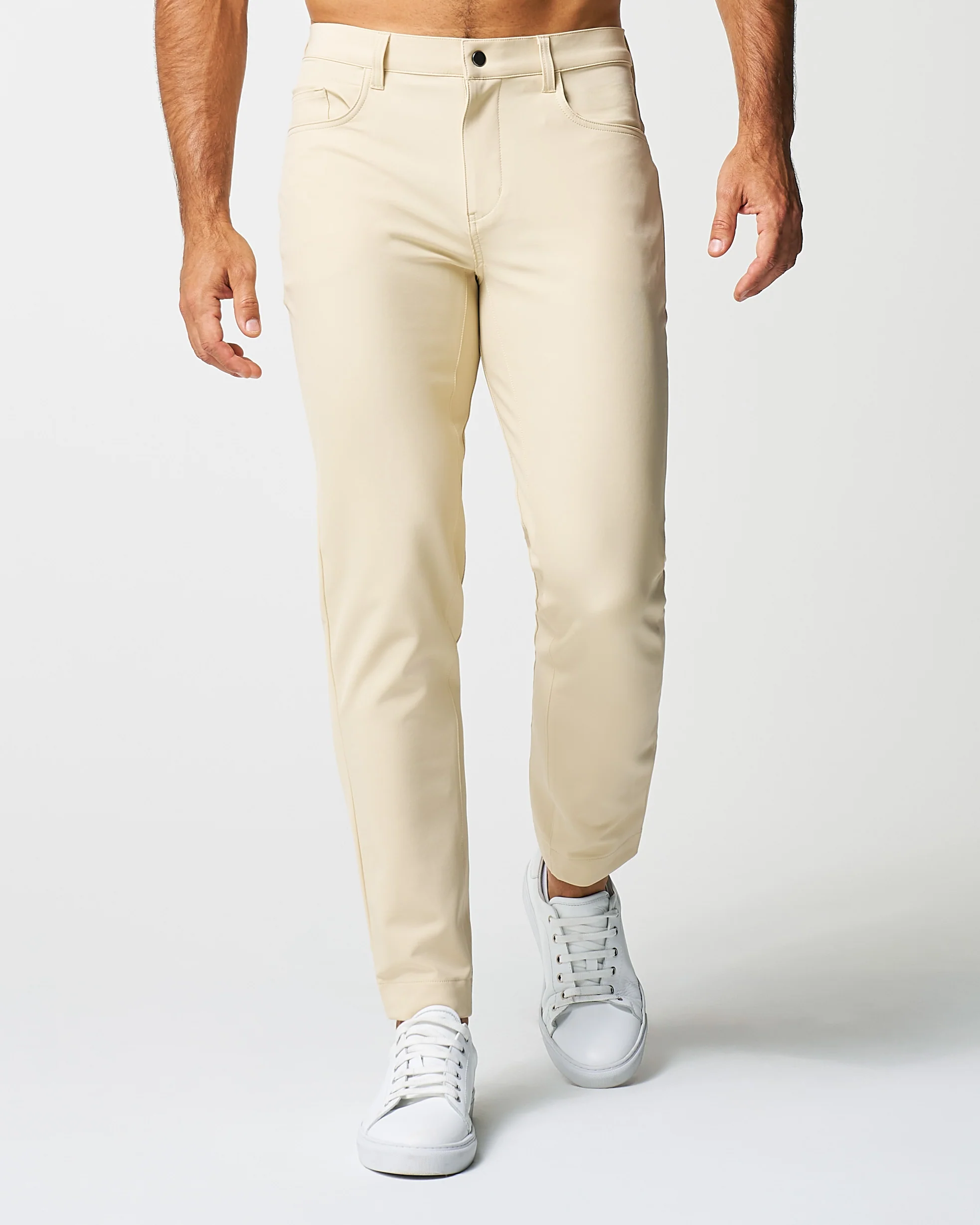 Athletic Fit Stretch Tech Chino - Mid Khaki - Image 5