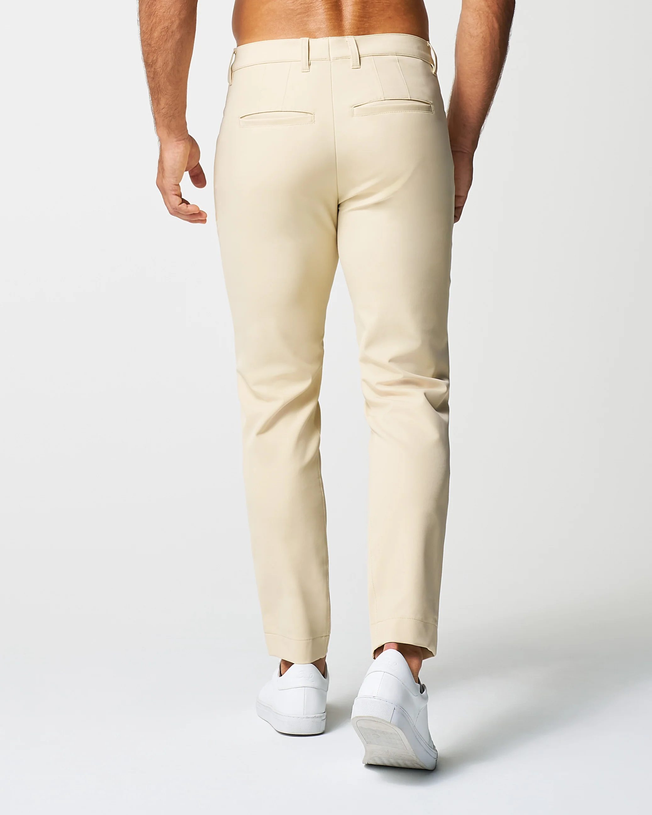 Athletic Fit Stretch Tech Chino - Mid Khaki - Image 6