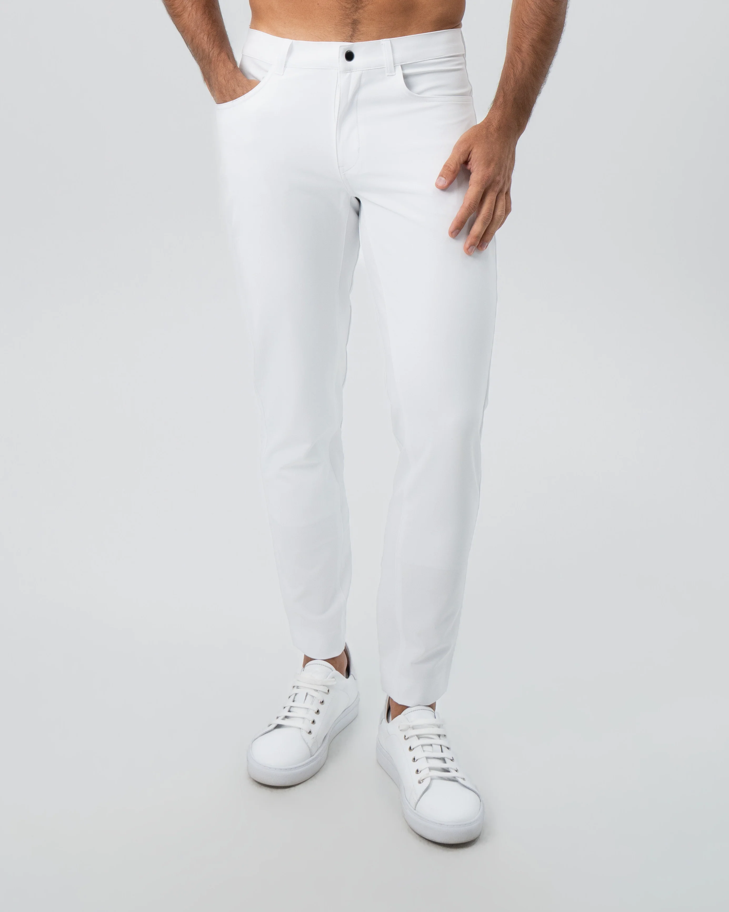 Athletic Fit Stretch Tech Chino - White - Image 4