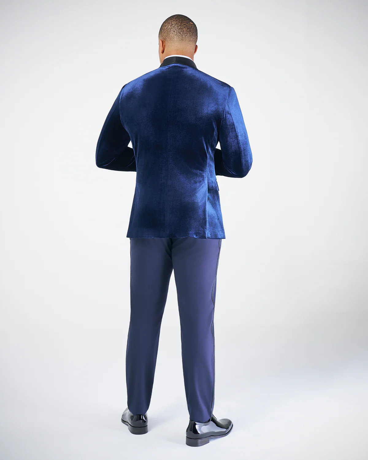 Athletic Fit Stretch Tuxedo Jacket - Blue Velvet - Image 4