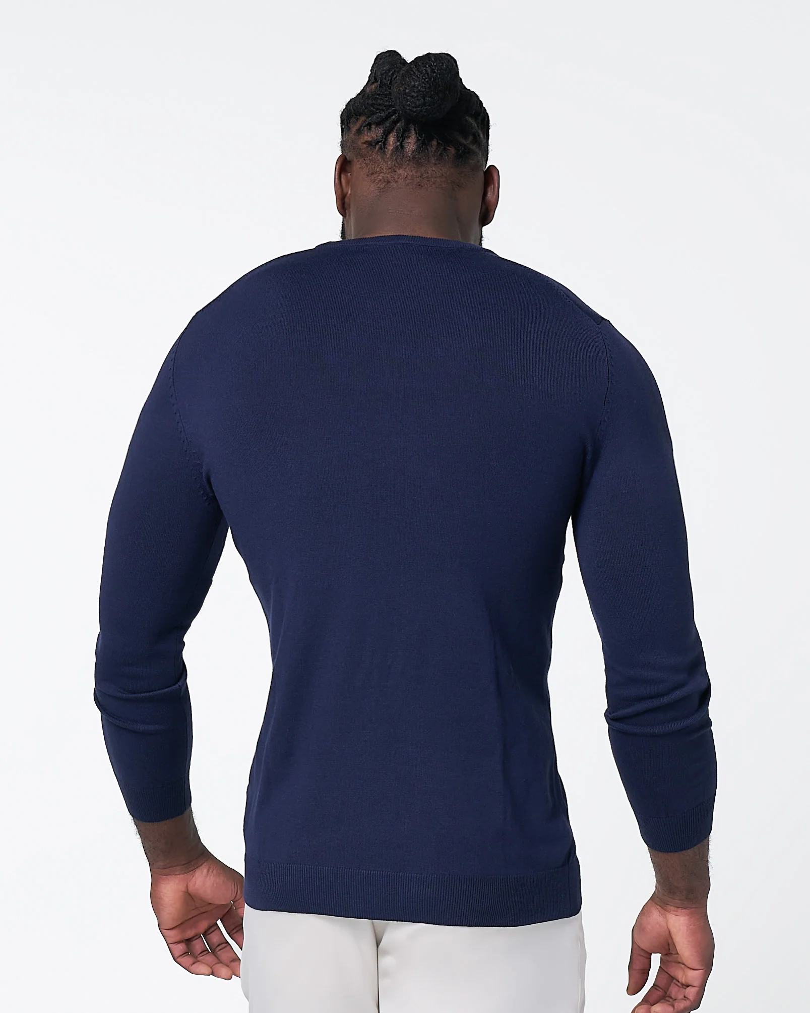 Mid-Weight Wool Crewneck - Navy - Image 4