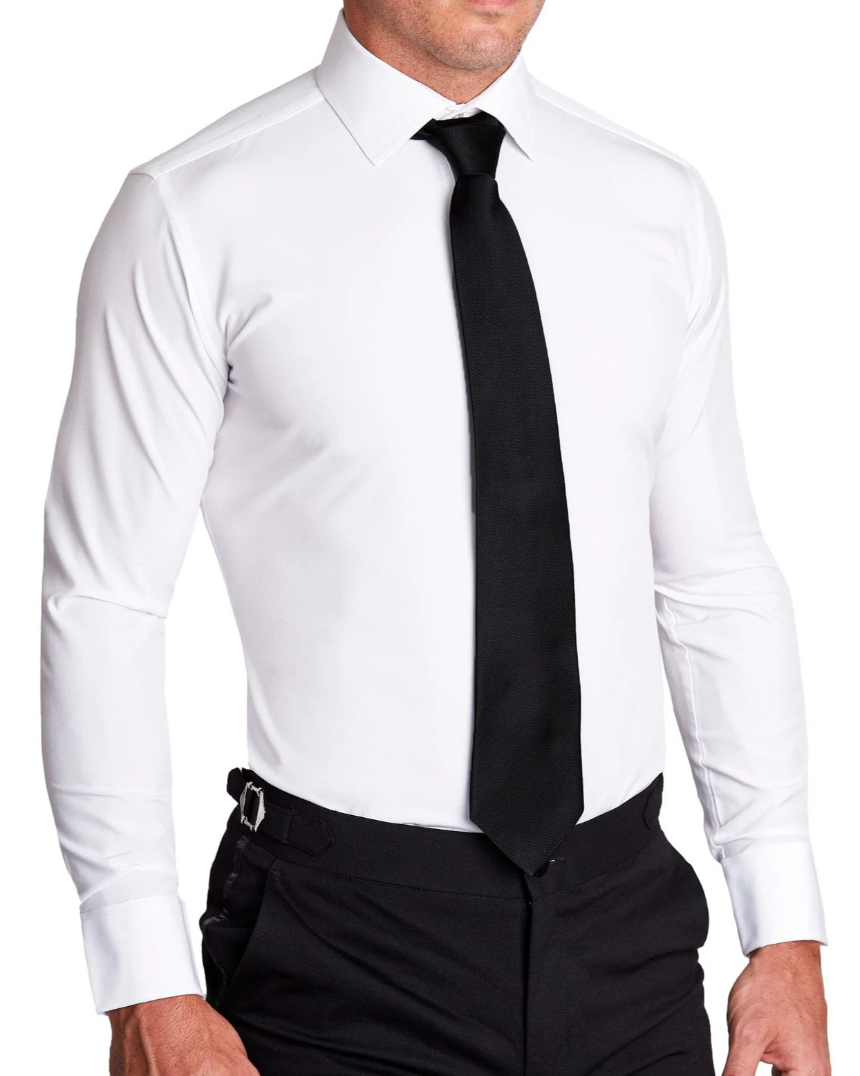 Black Woven Silk Tie - Image 3