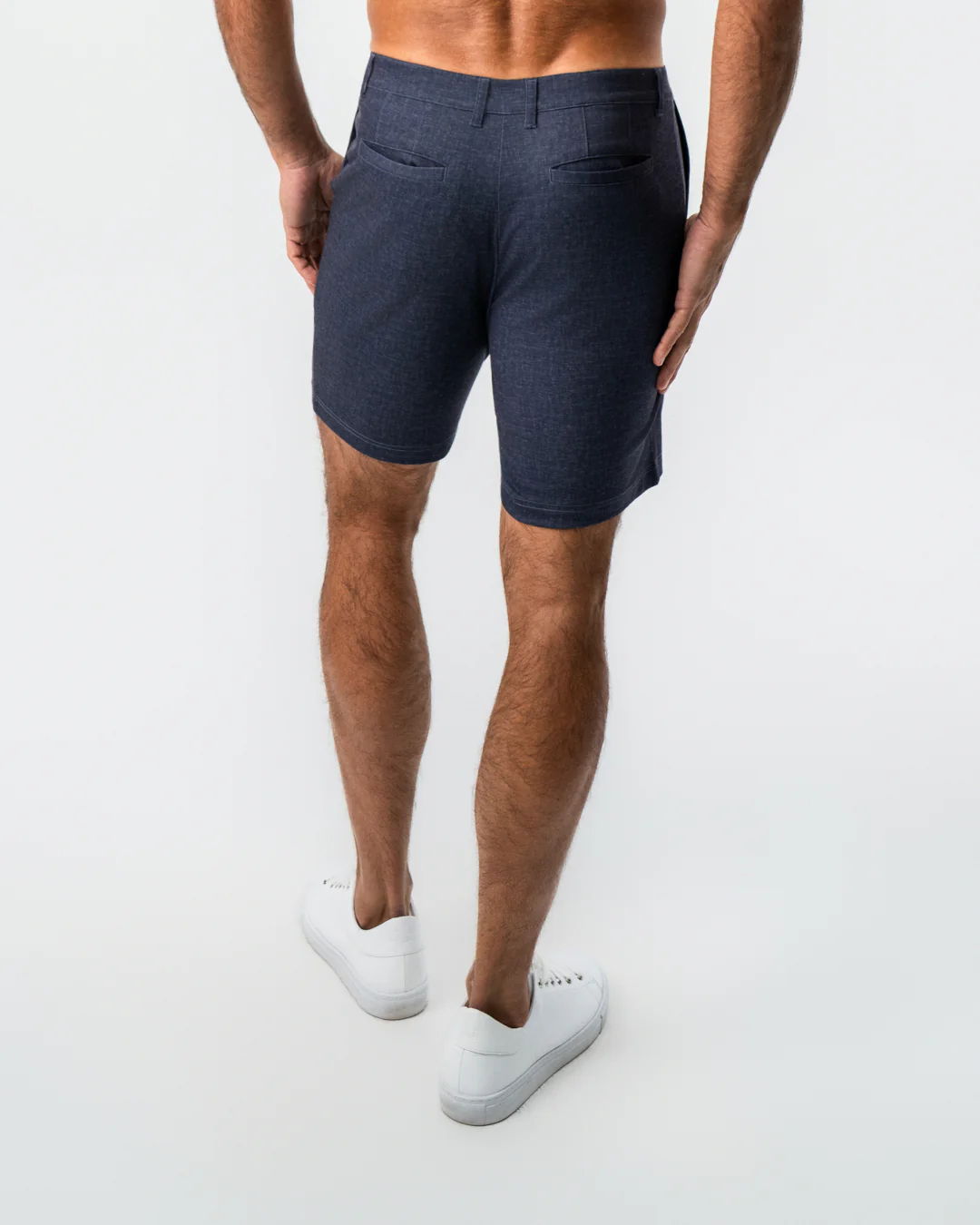 Brushed Athletic Fit Short - Textured Navy - Image 5