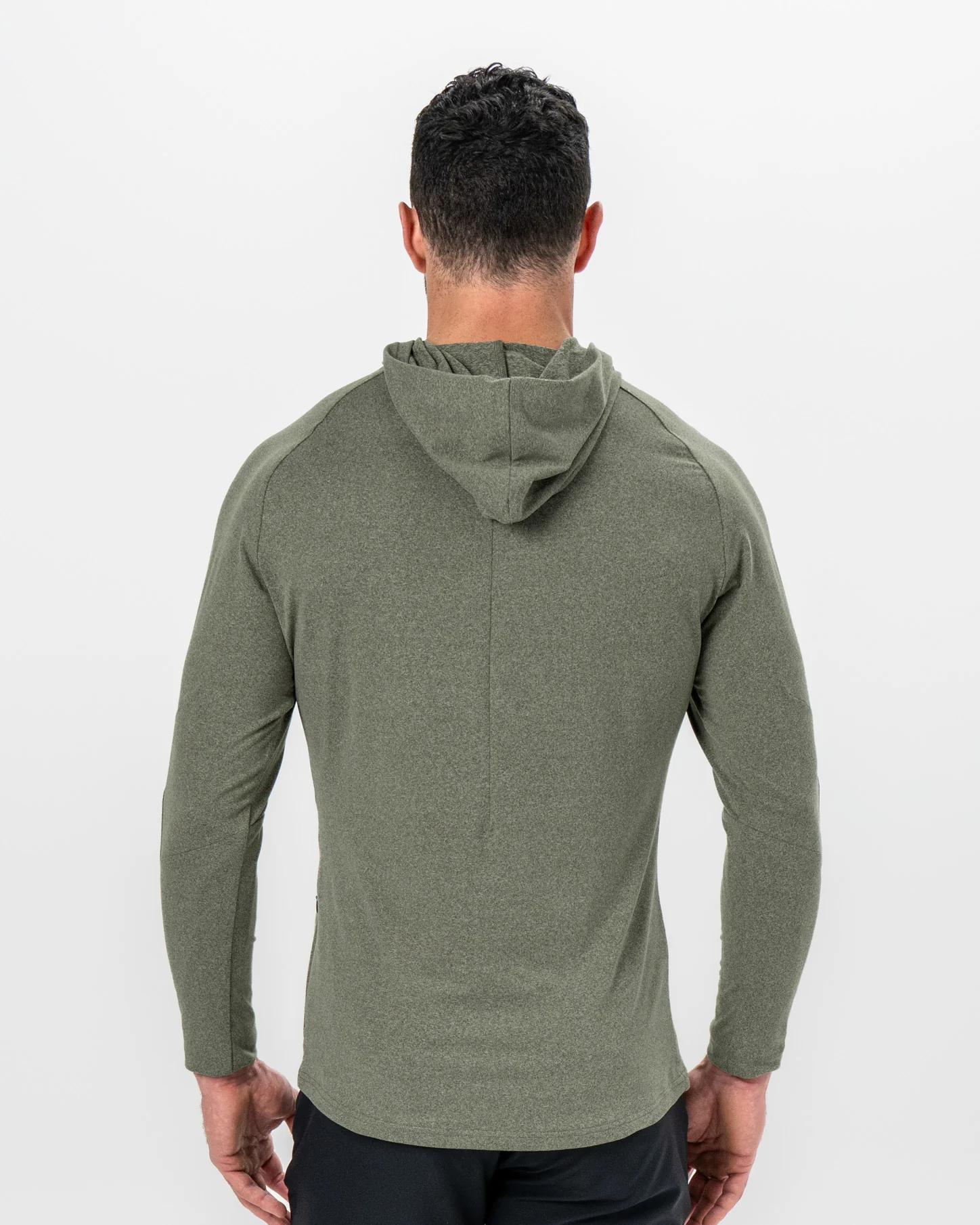 Brushed Hoodie - Heathered Olive - Image 4