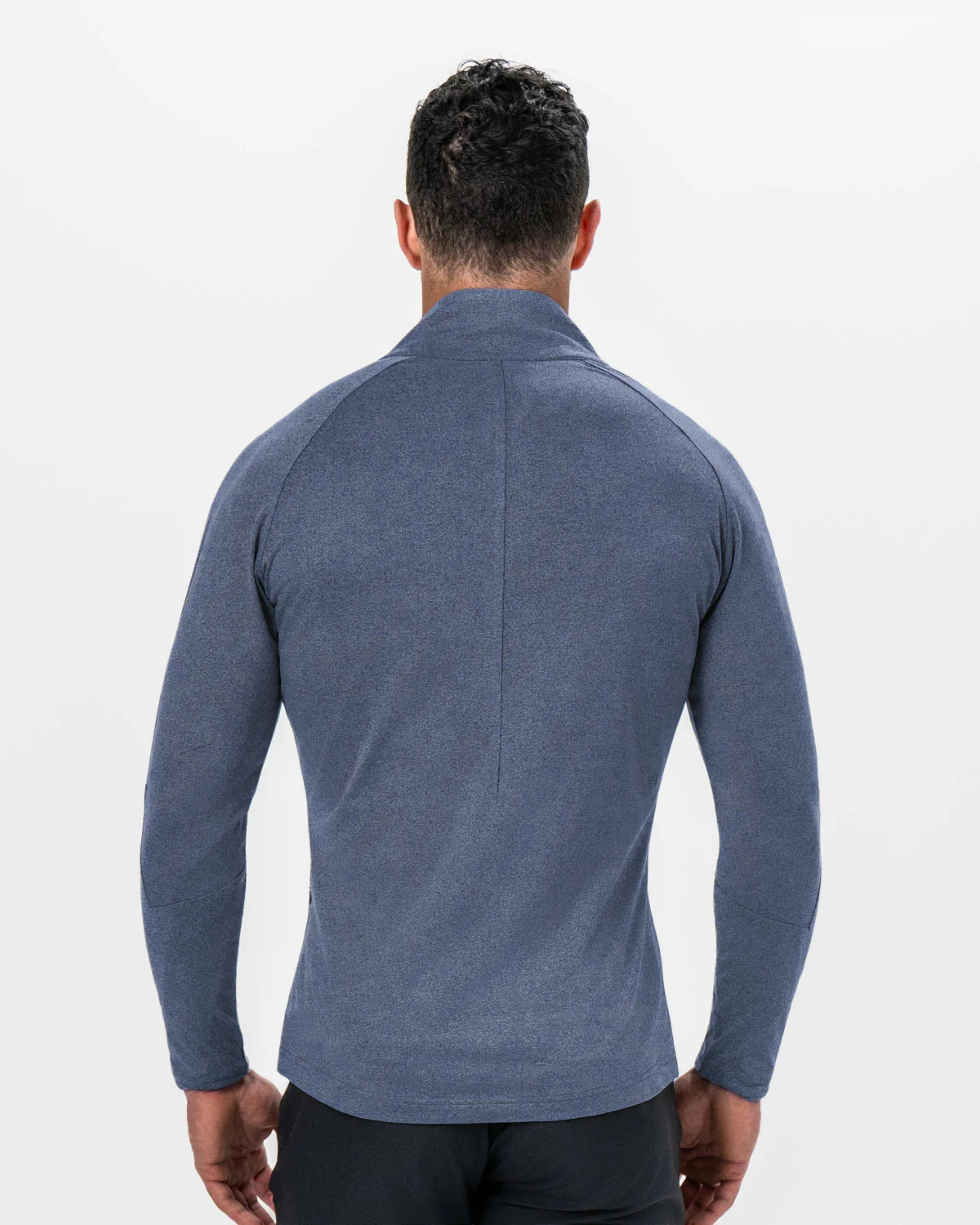Brushed Quarter Zip - Heathered Navy - Image 4