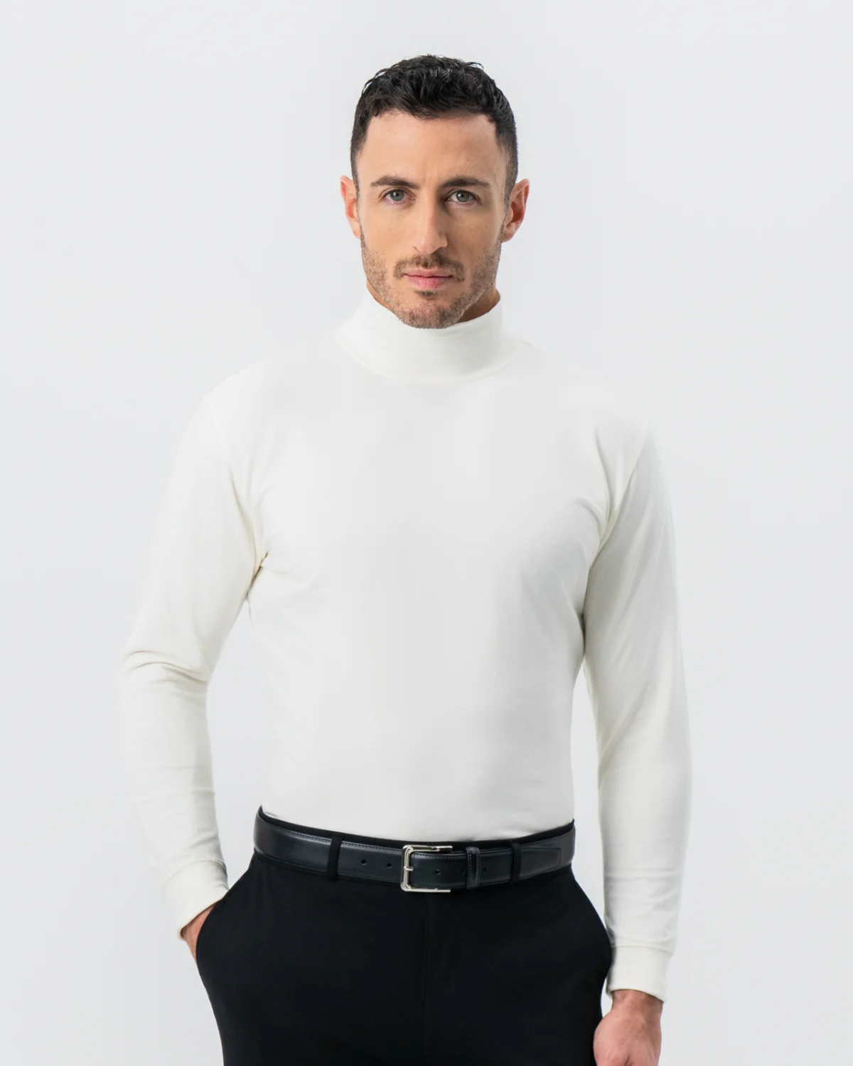 Mock Turtleneck - Cream - Image 9