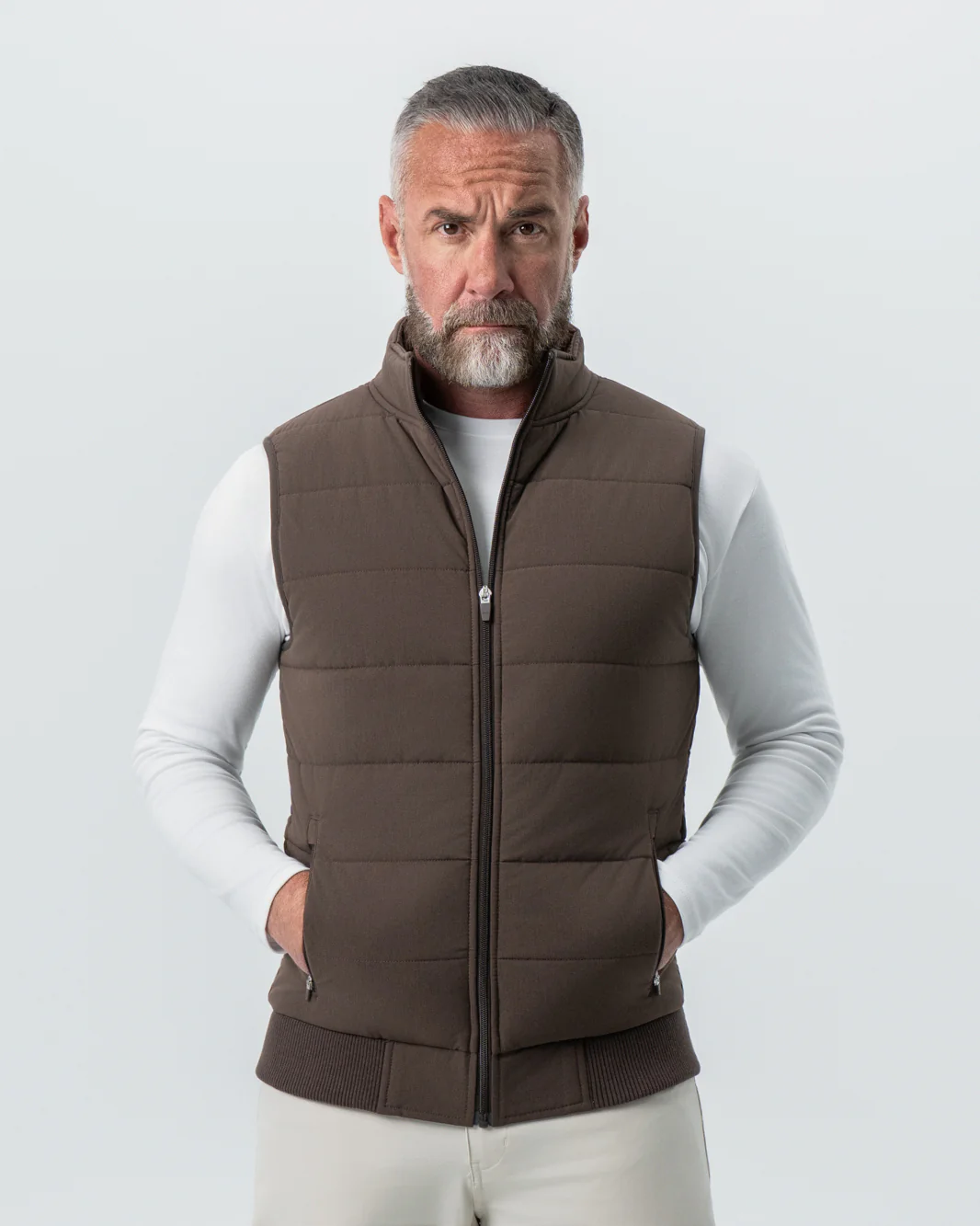 Down Vest - Brown