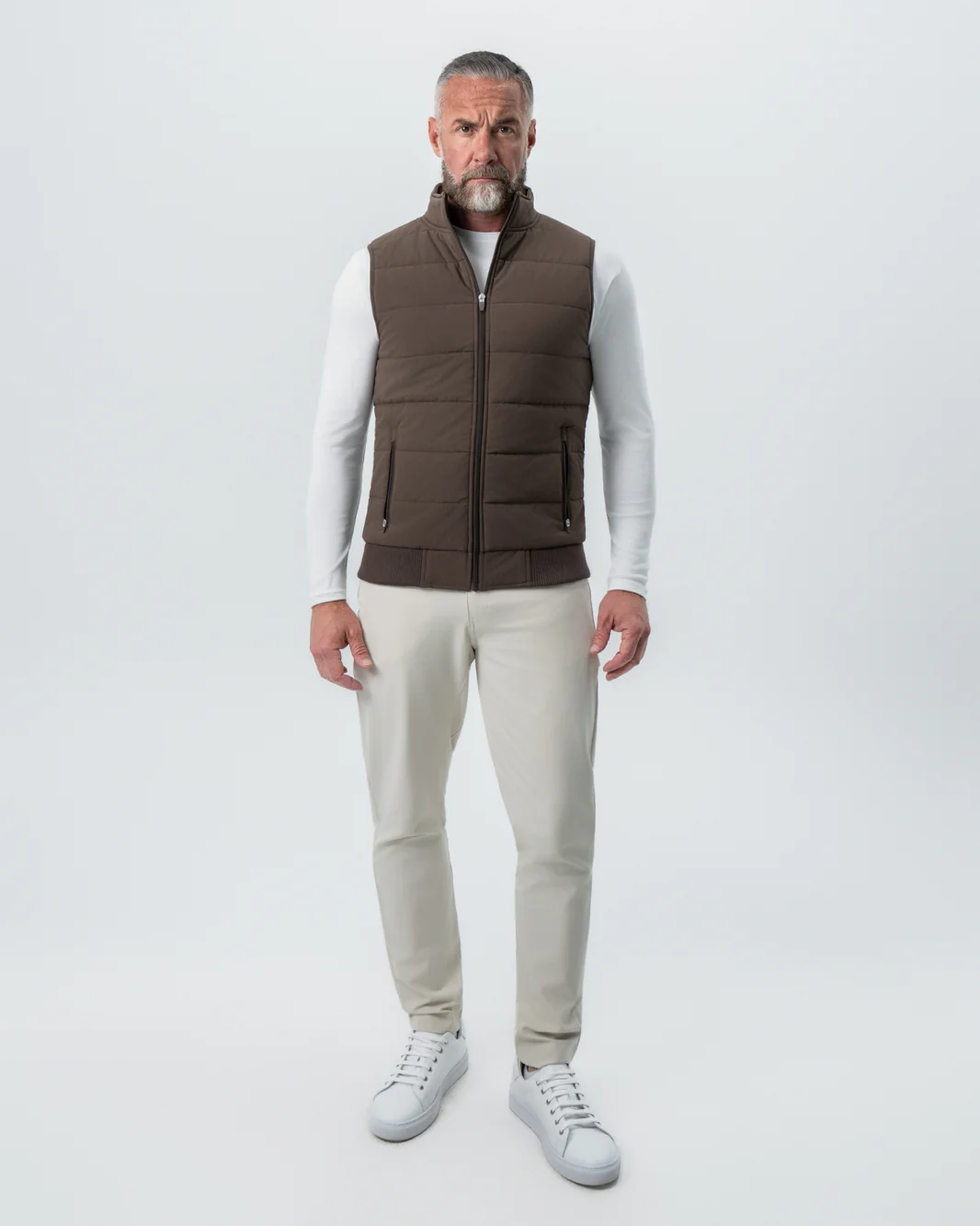 Down Vest - Brown - Image 6