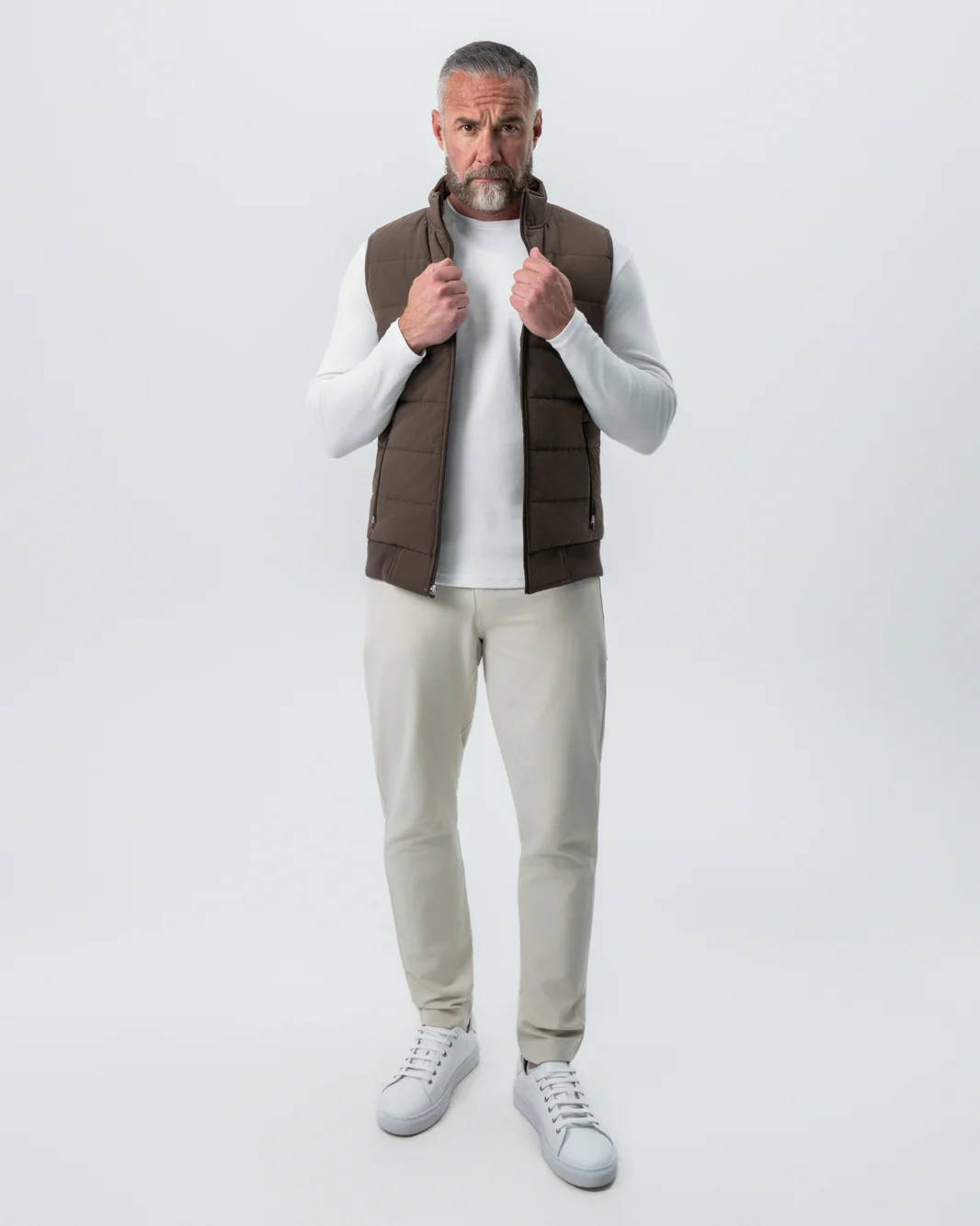 Down Vest - Brown - Image 7