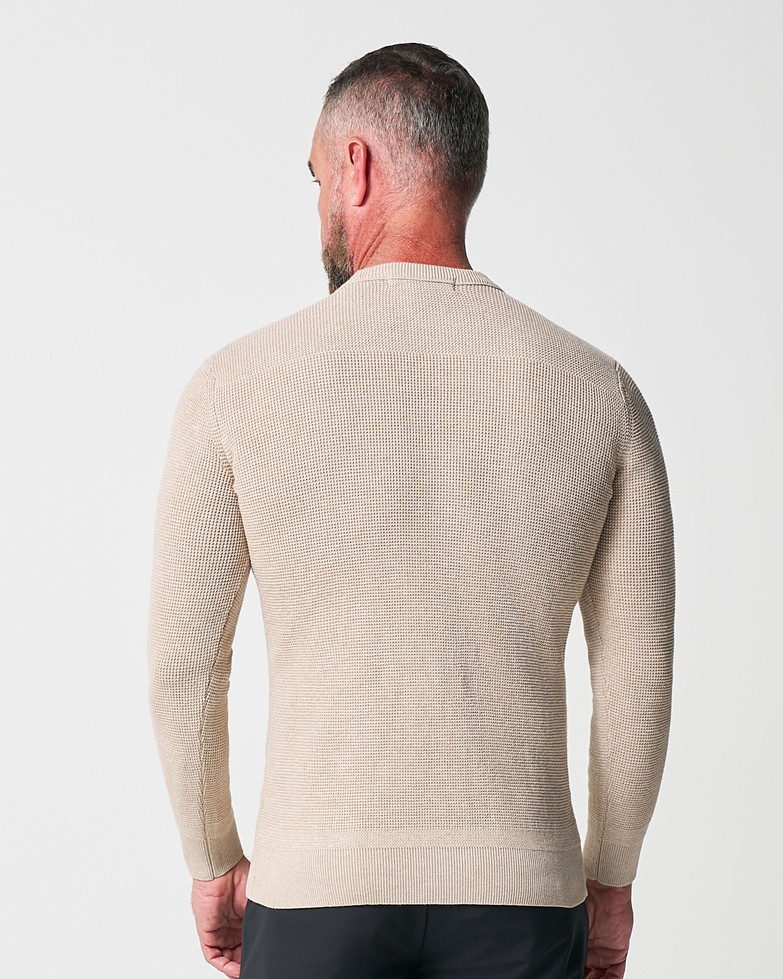 Heavy Knit Crewneck - Tan - Image 3