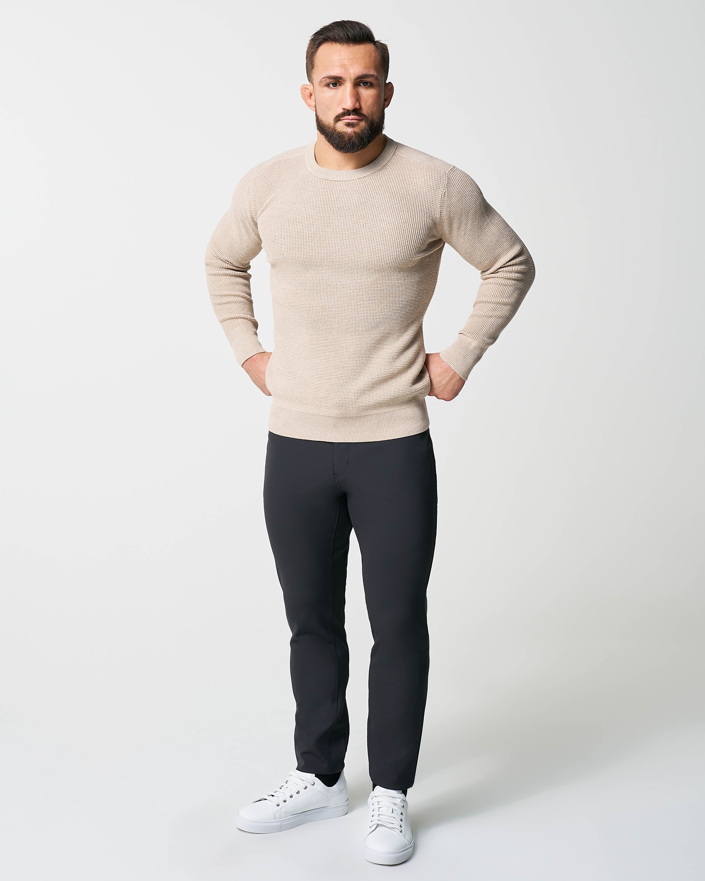 Heavy Knit Crewneck - Tan - Image 6