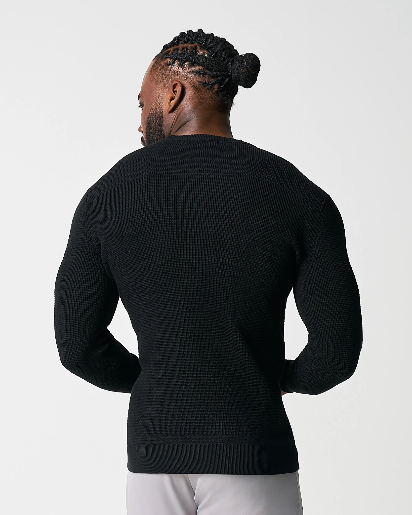 Heavy Knit Crewneck - Black - Image 3